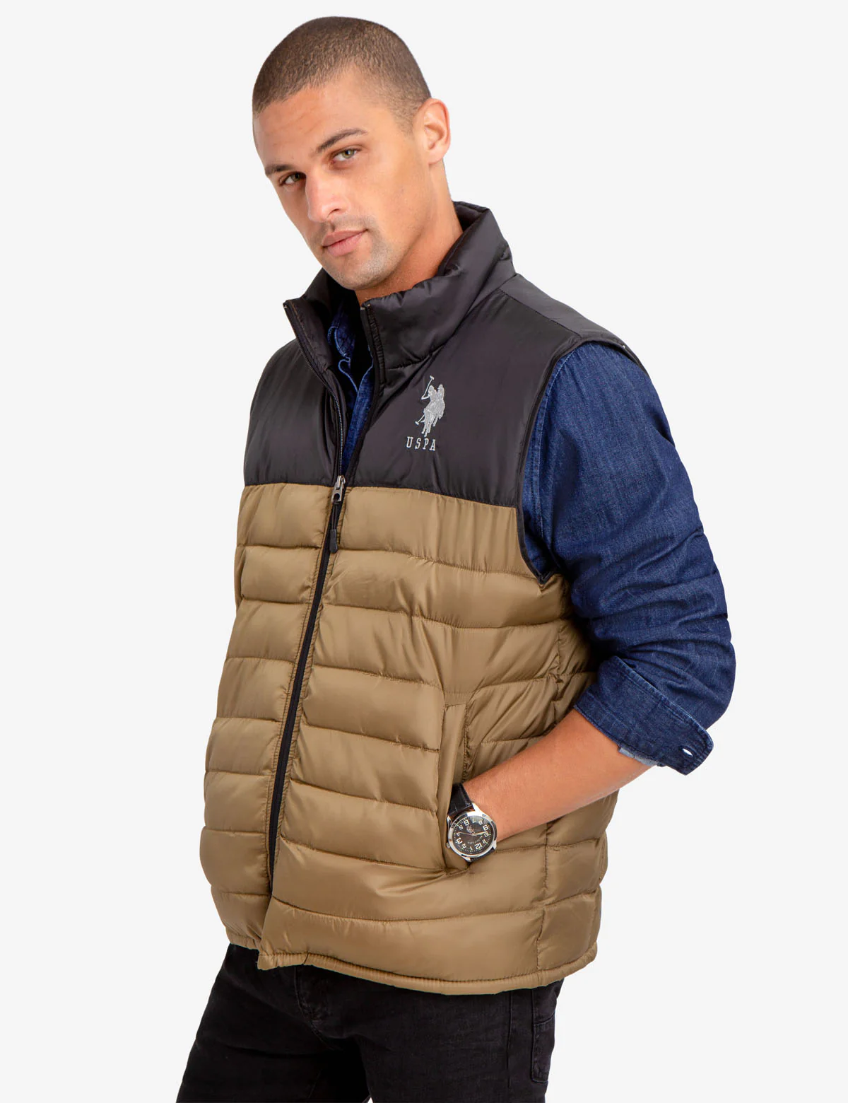 ESSENTIAL COLORBLOCK PUFFER VEST - Image 3