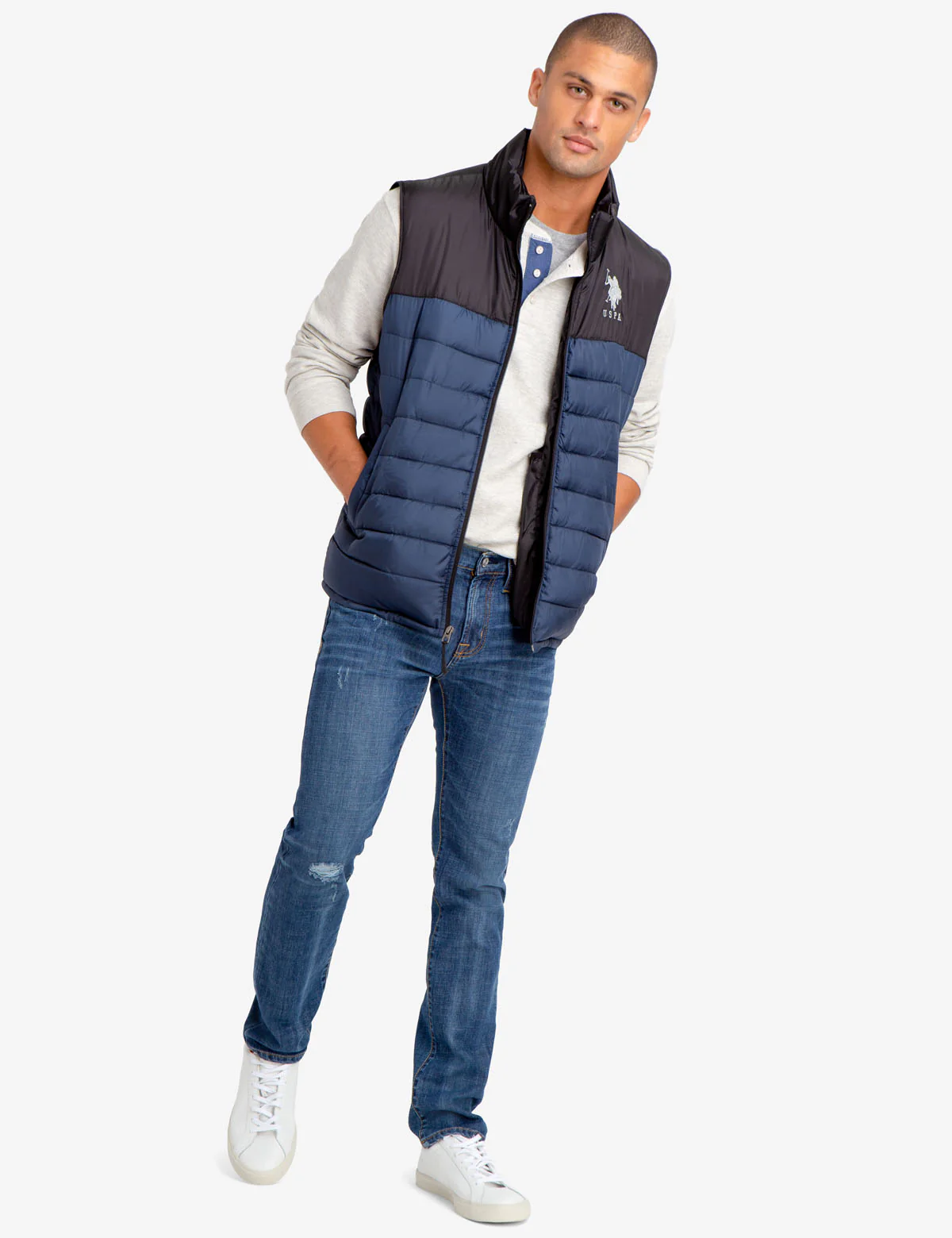 ESSENTIAL COLORBLOCK PUFFER VEST - Image 6