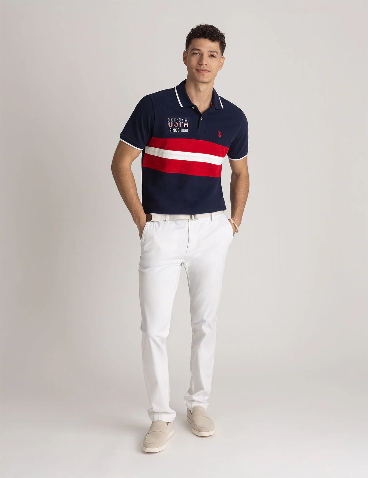 COLORBLOCK EMBOSSED PIQUE POLO SHIRT - Image 11