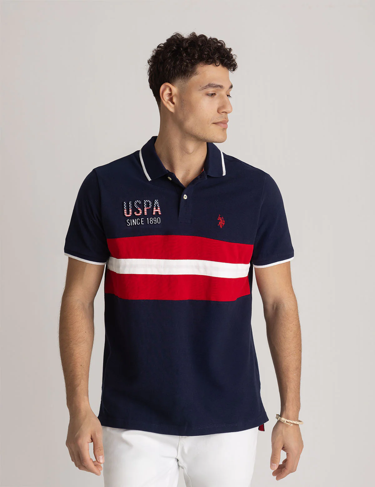 COLORBLOCK EMBOSSED PIQUE POLO SHIRT - Image 12