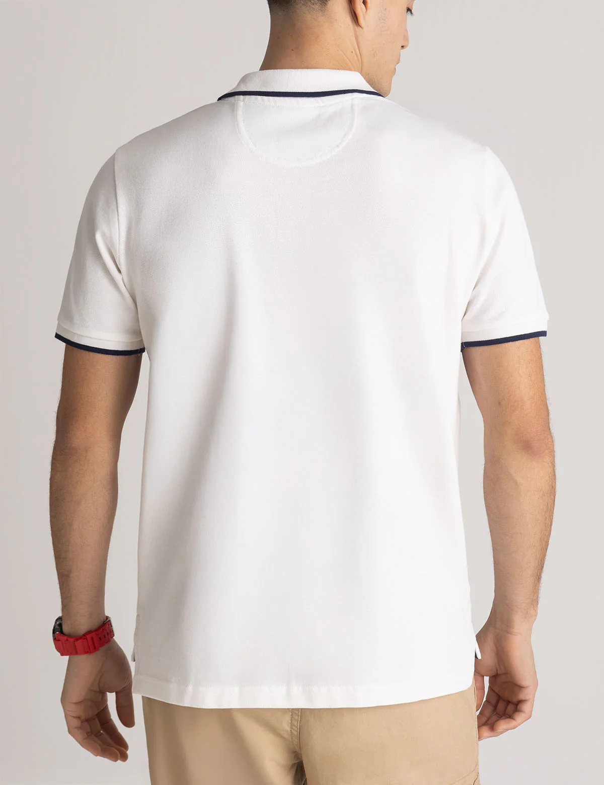 COLORBLOCK EMBOSSED PIQUE POLO SHIRT - Image 4