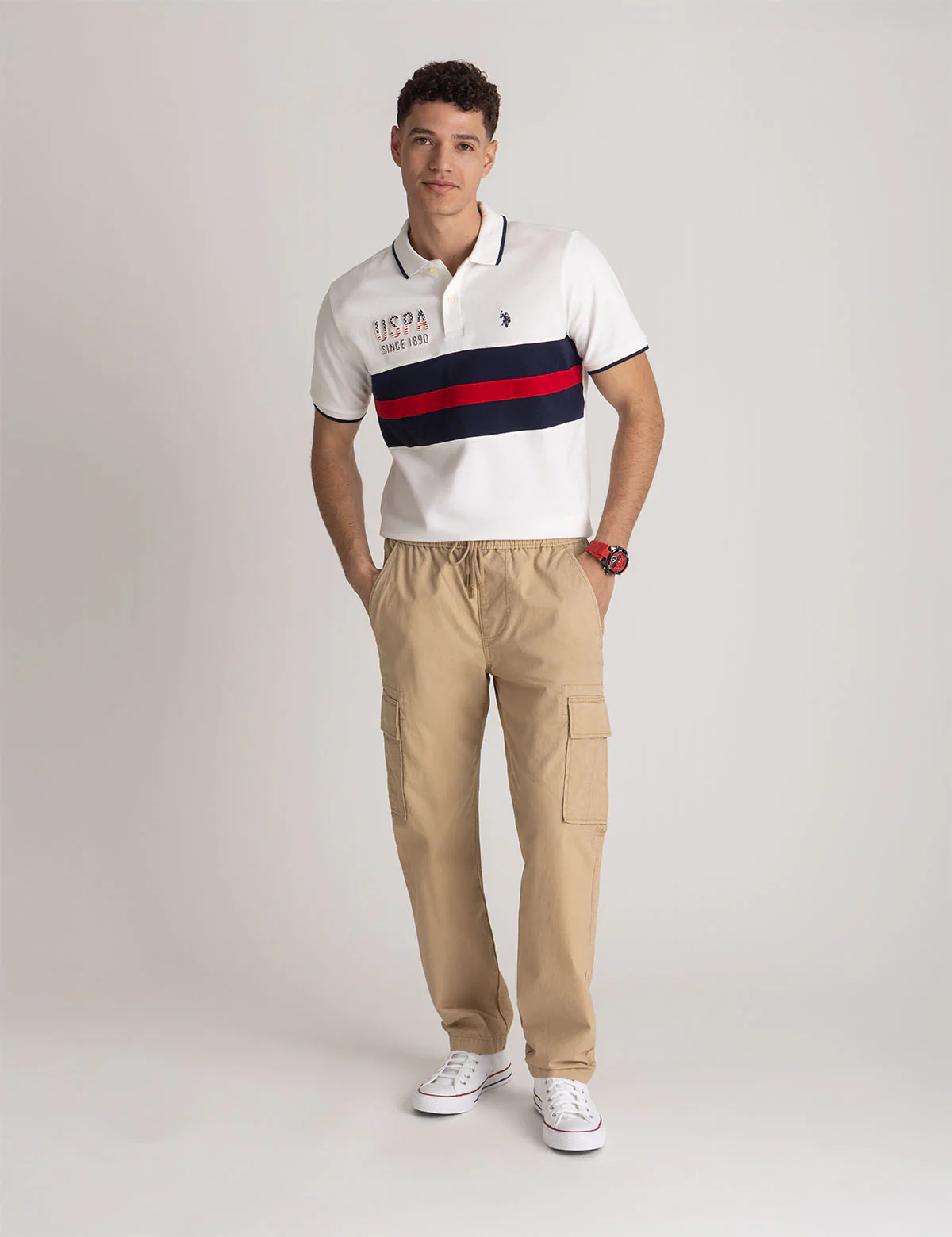 COLORBLOCK EMBOSSED PIQUE POLO SHIRT - Image 5