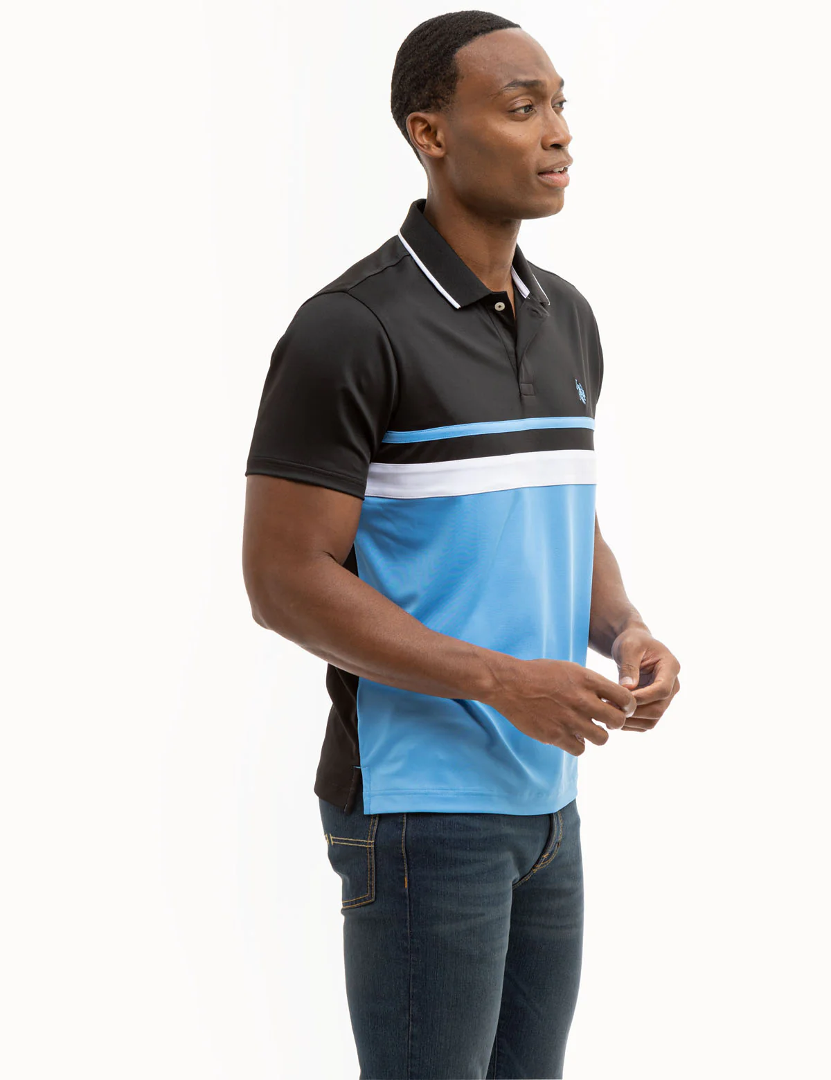COLORBLOCK JERSEY PERFORMANCE POLO SHIRT - Image 4