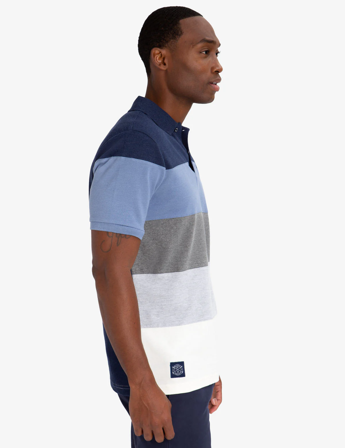 BLACK MALLET CLASSIC FIT COLORBLOCK POLO SHIRT - Image 3