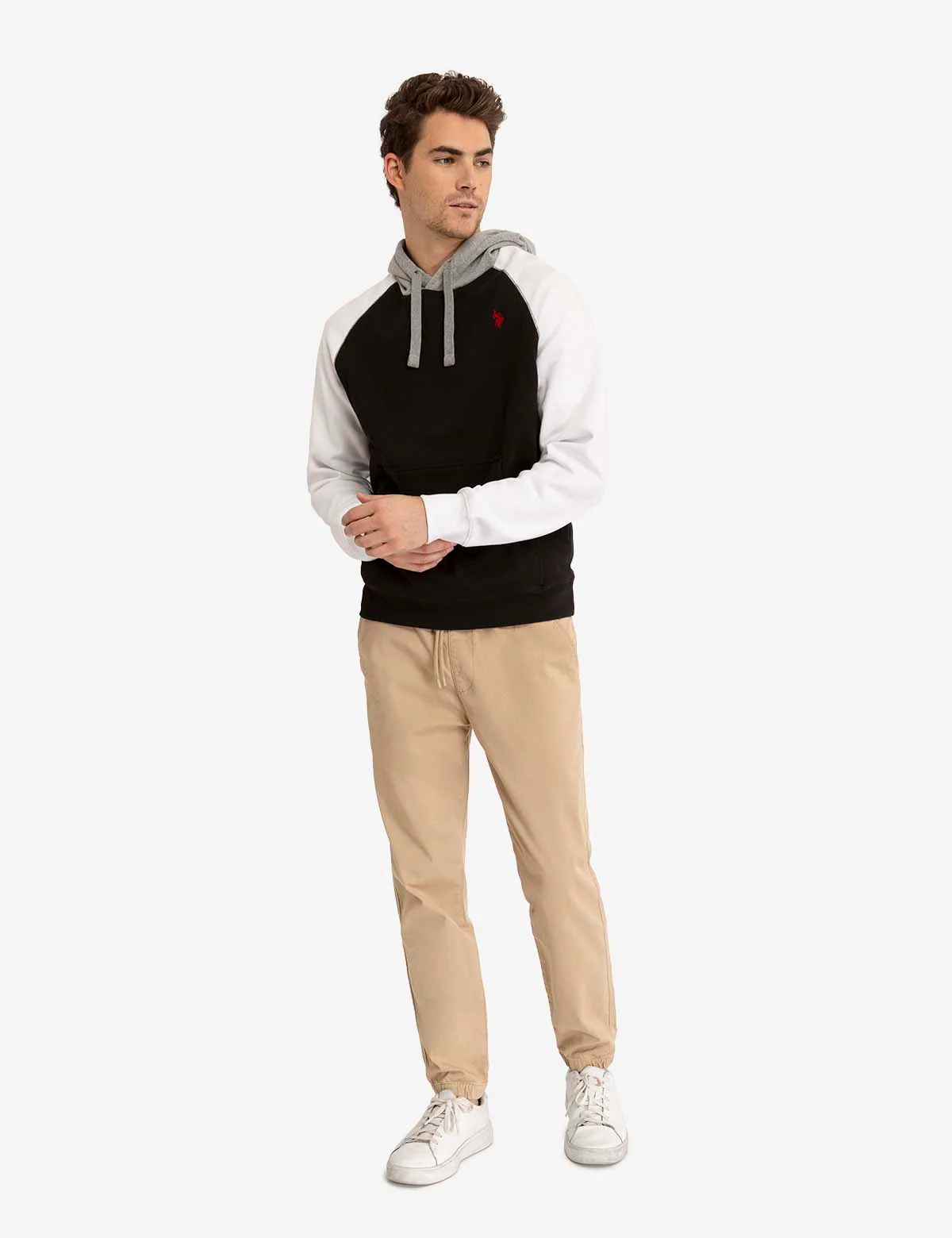 COLORBLOCK RAGLAN SLEEVE FLEECE PULLOVER HOODIE - Image 6