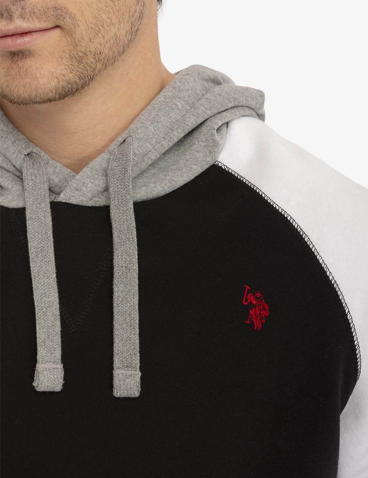 COLORBLOCK RAGLAN SLEEVE FLEECE PULLOVER HOODIE - Image 7