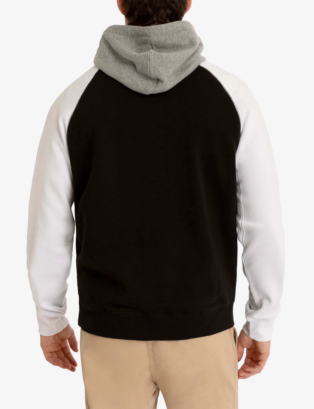 COLORBLOCK RAGLAN SLEEVE FLEECE PULLOVER HOODIE - Image 8