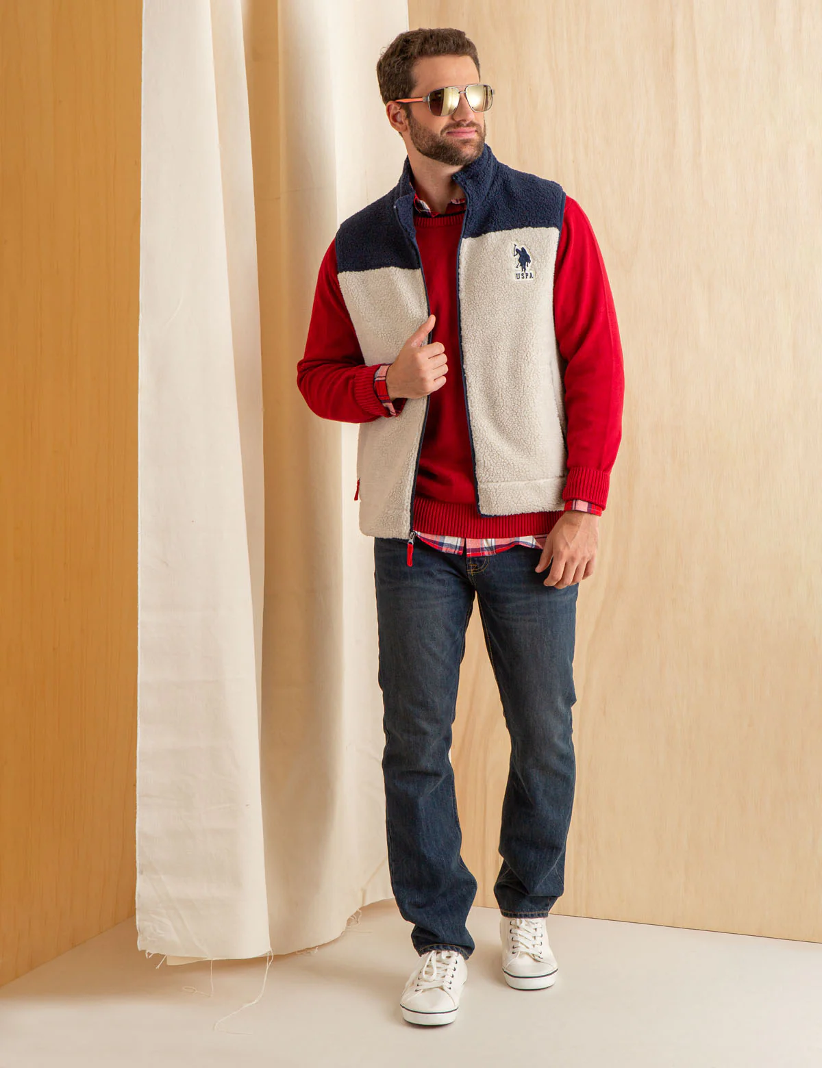 COLORBLOCK SHERPA VEST - Image 2