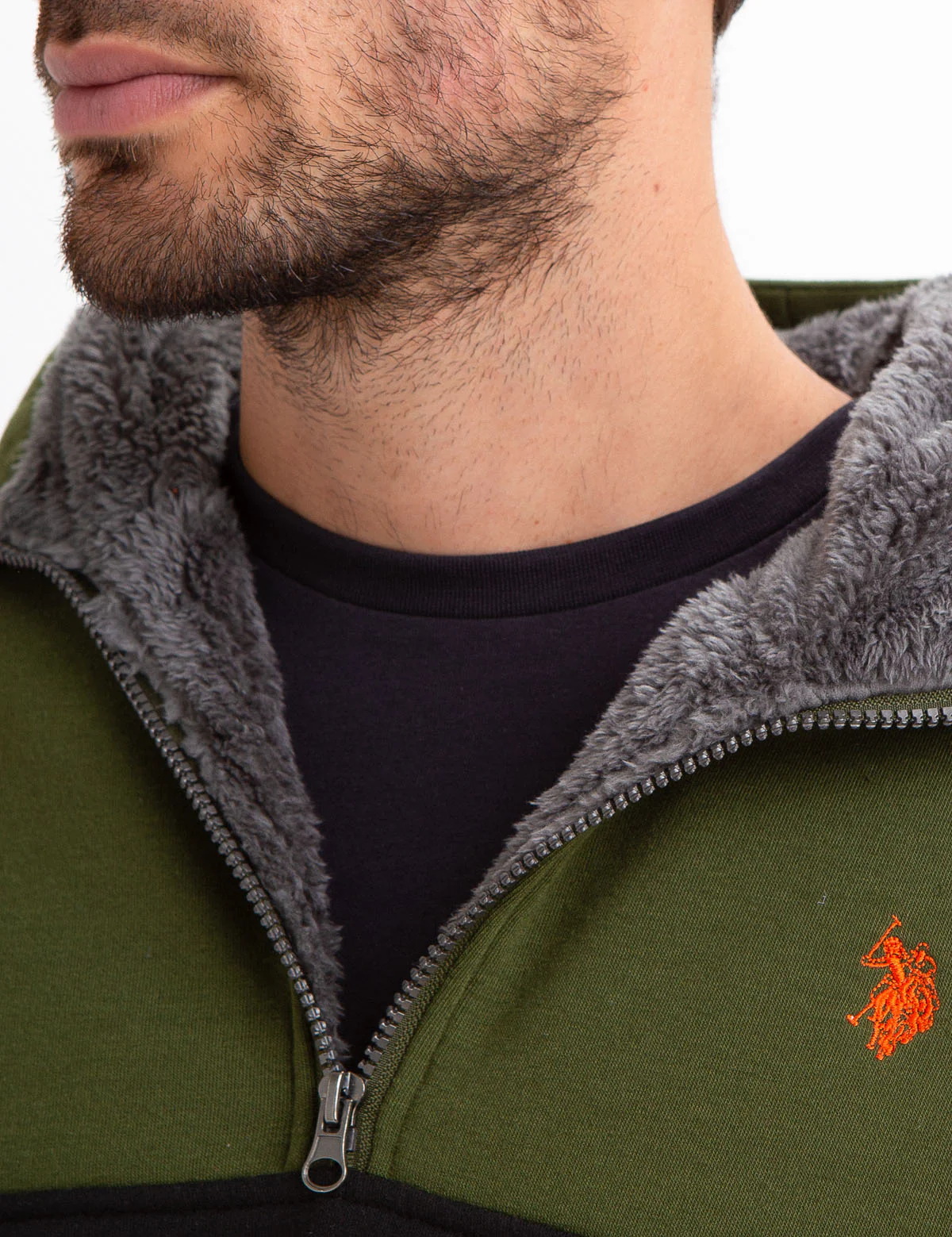 COLORBLOCK FAUX SHEARLING LINED U.S. POLO ASSN. HOODIE - Image 13
