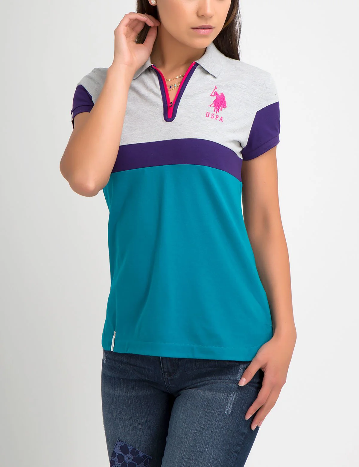COLORBLOCK ZIP POLO SHIRT - Image 12
