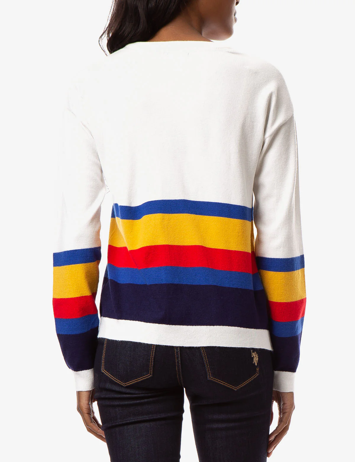 COMBO STRIPE CREW NECK SWEATER - Image 3