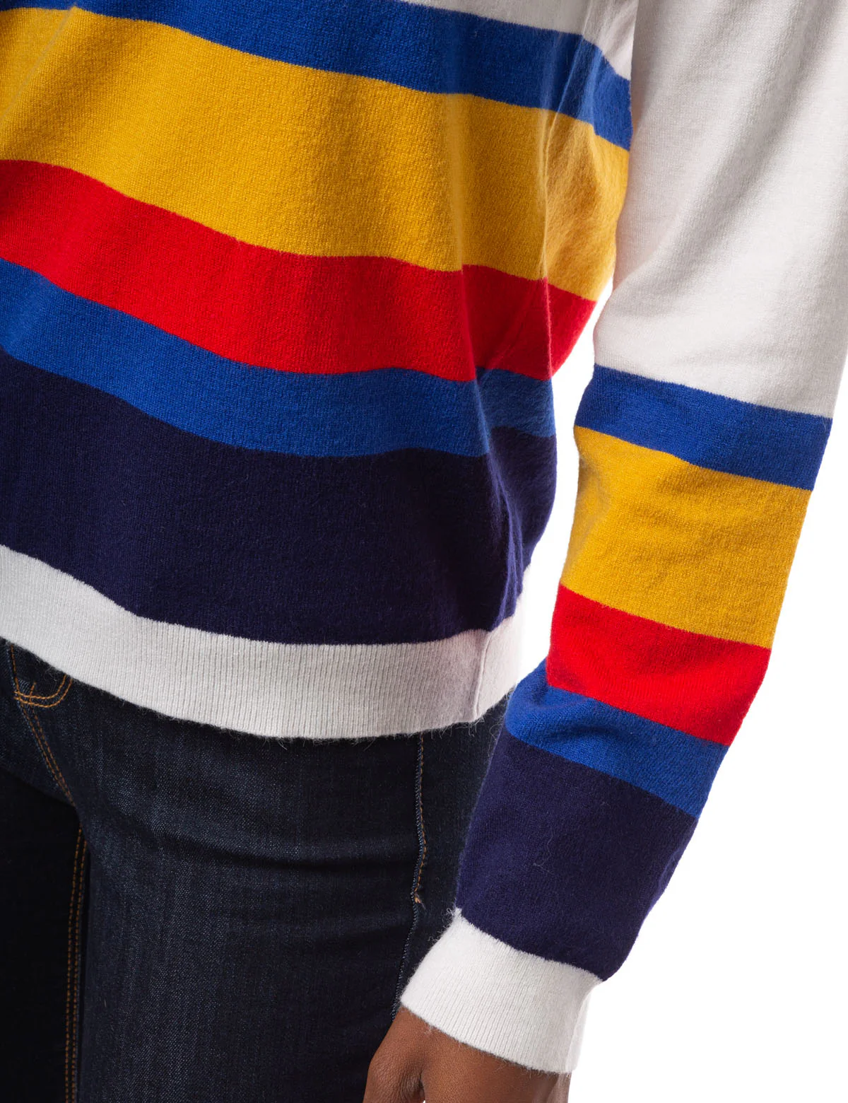 COMBO STRIPE CREW NECK SWEATER - Image 4