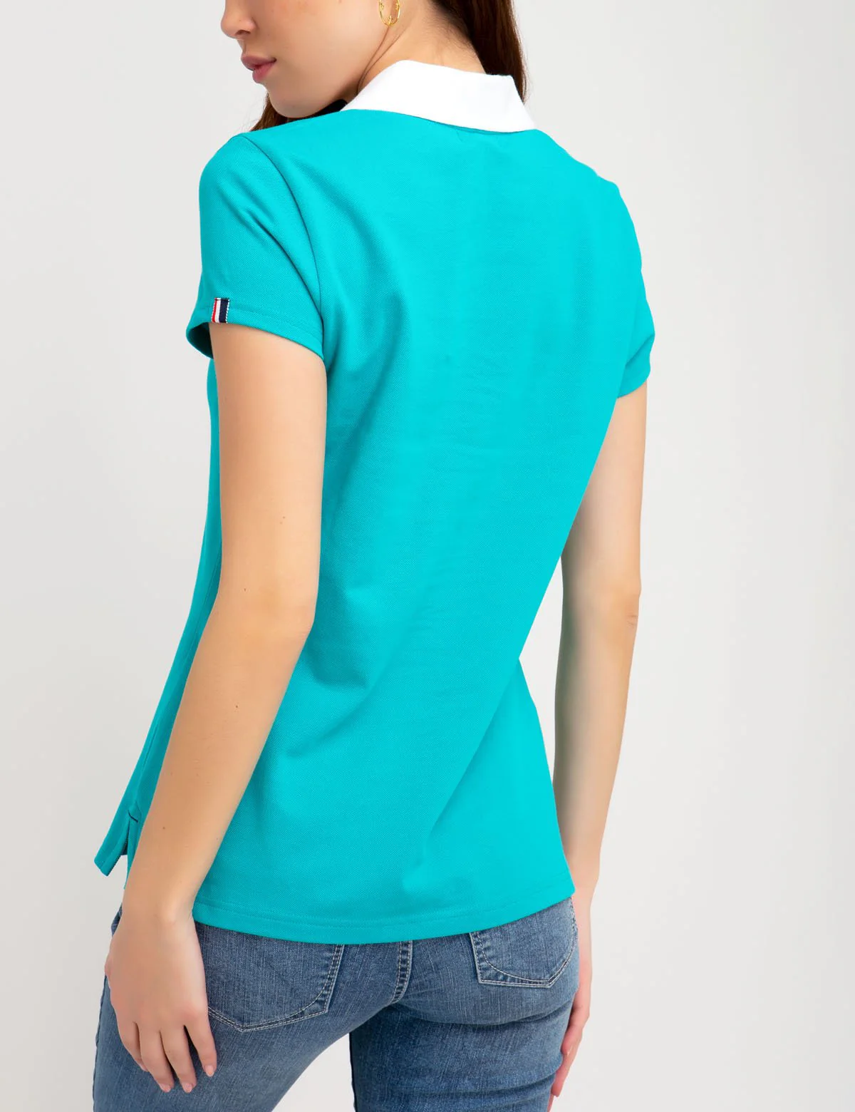 CONTRAST LACE UP POLO SHIRT - Image 12