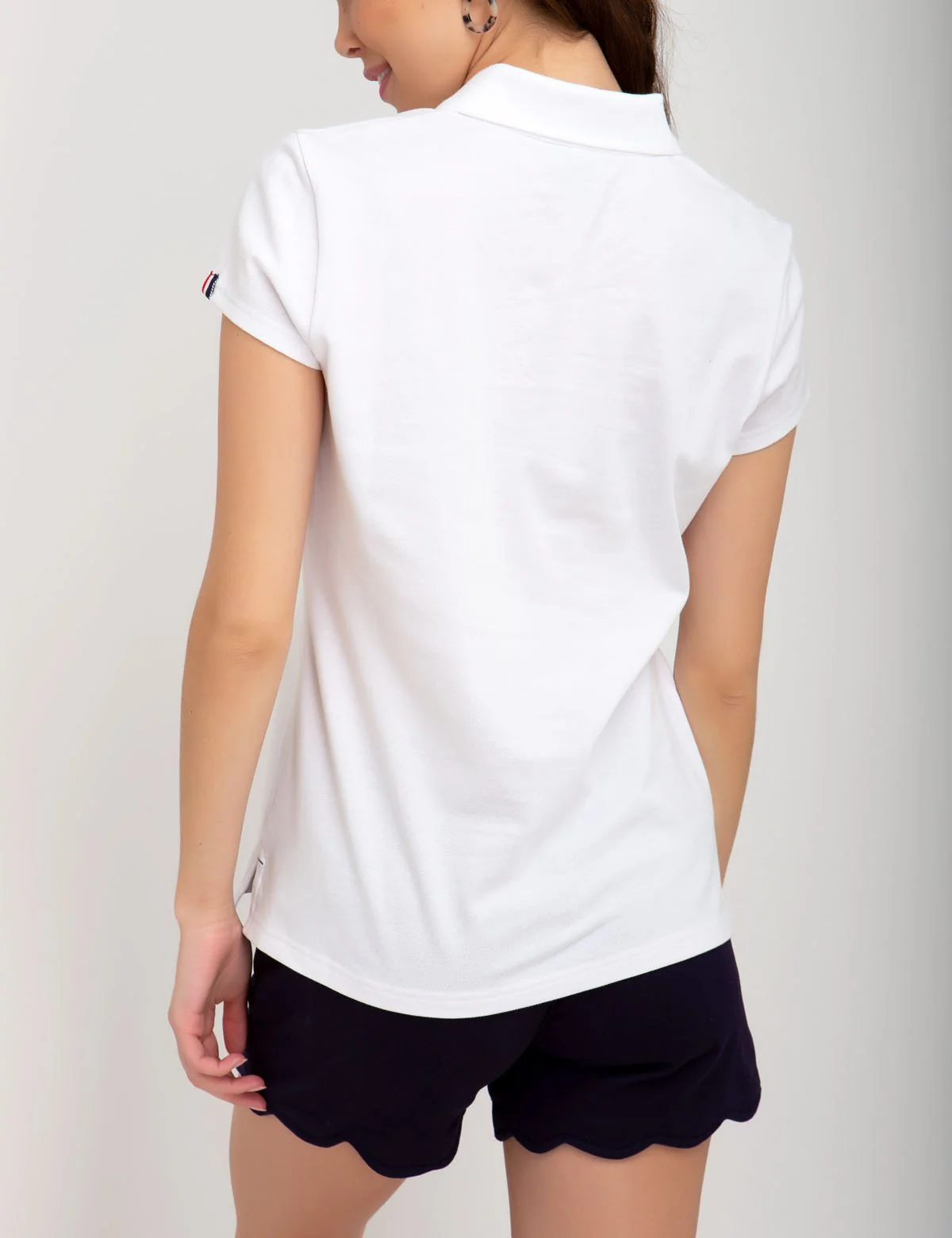 CONTRAST LACE UP POLO SHIRT - Image 6