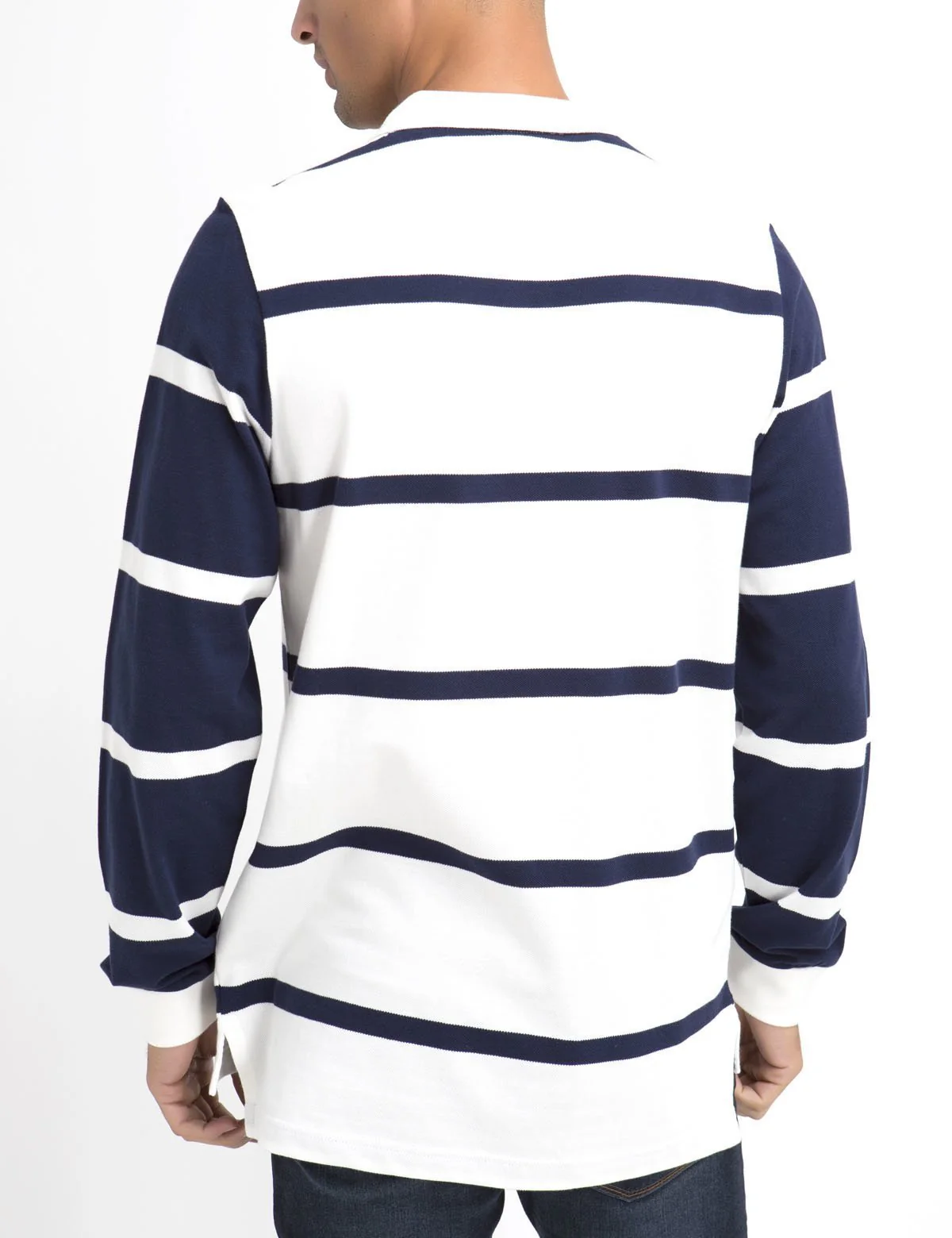 Contrast stripe long sleeve polo shirt - Image 6