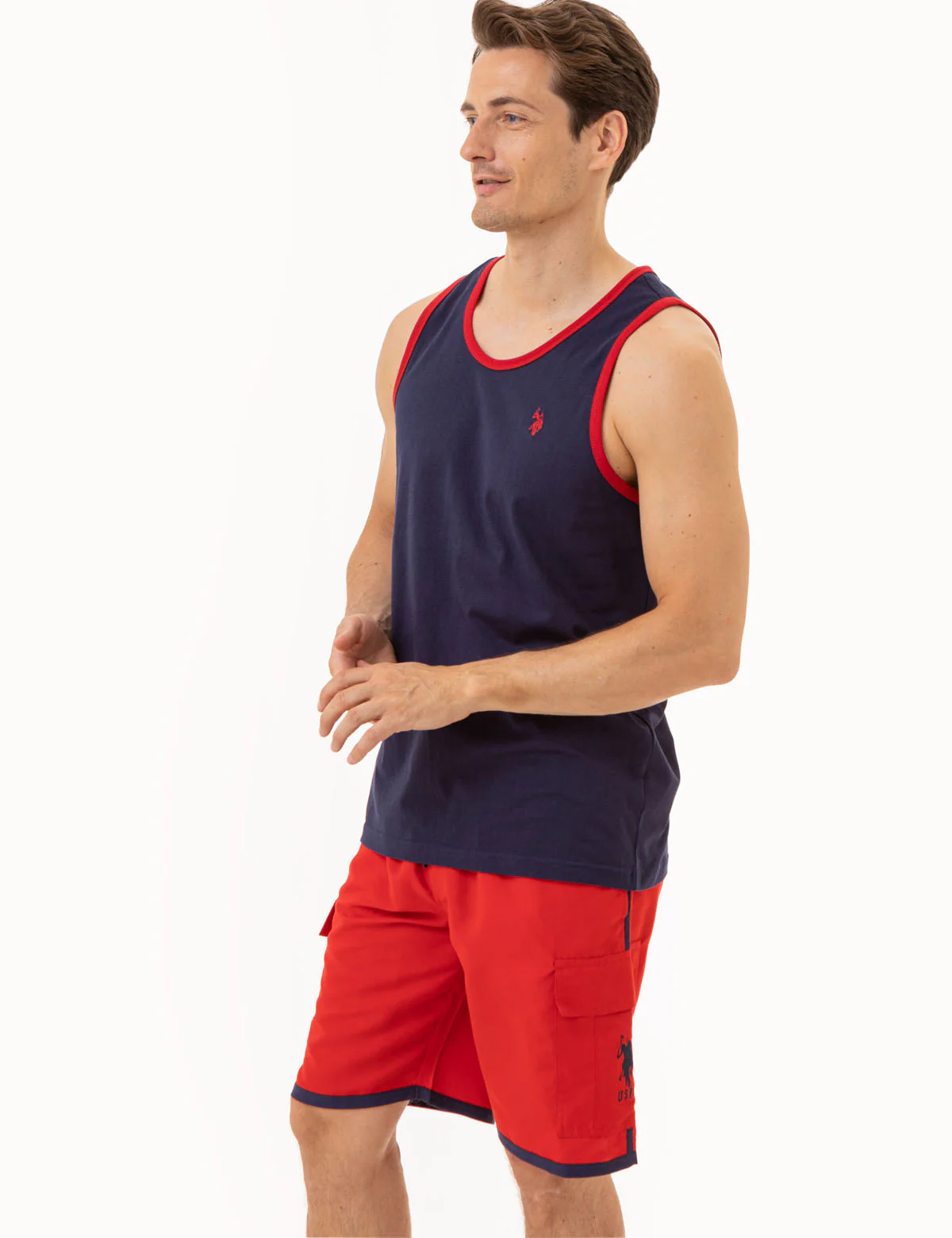 CONTRAST TRIM JERSEY MUSCLE TANK - Image 6