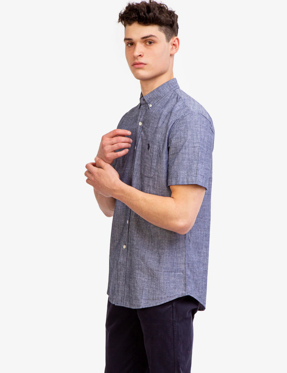 SLUB CANVAS BUTTON DOWN SHIRT - Image 3