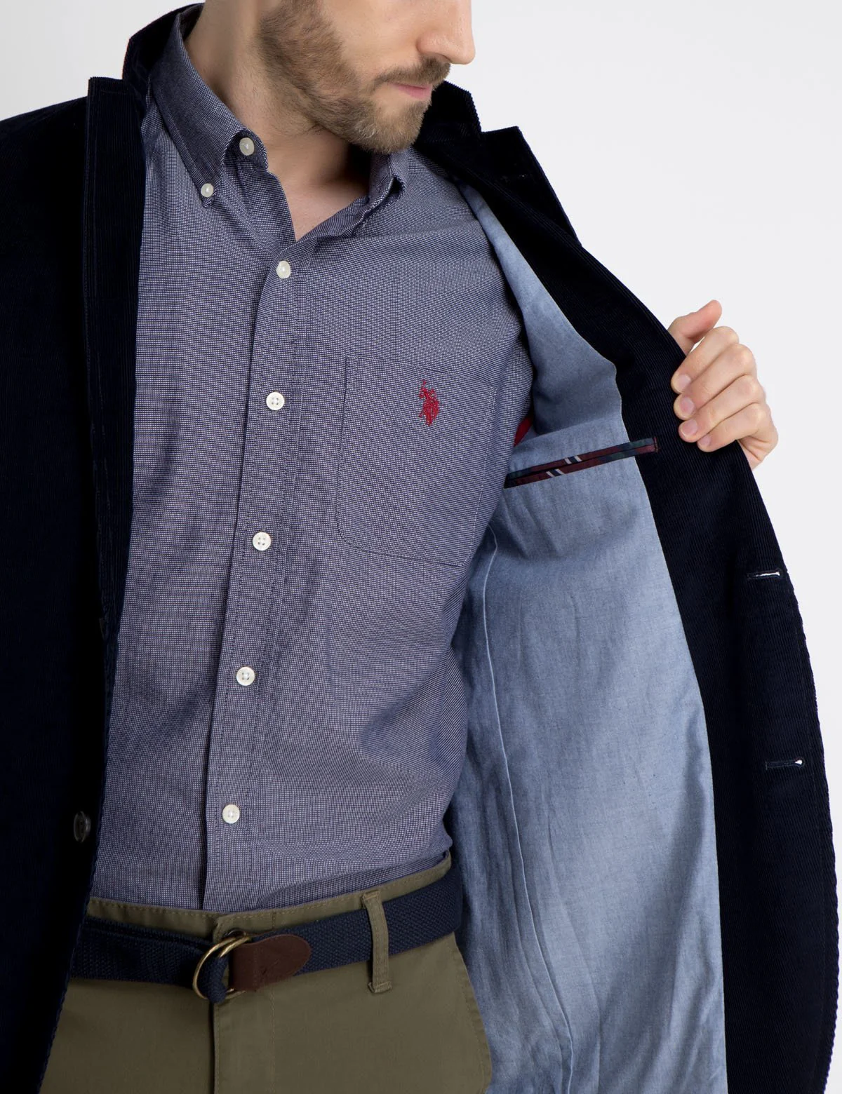 NAVY CORDUROY BLAZER - Image 4