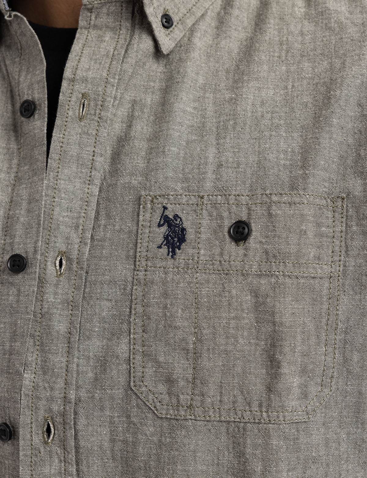 COTTON CANVAS LONG SLEEVE SHIRT - Image 2