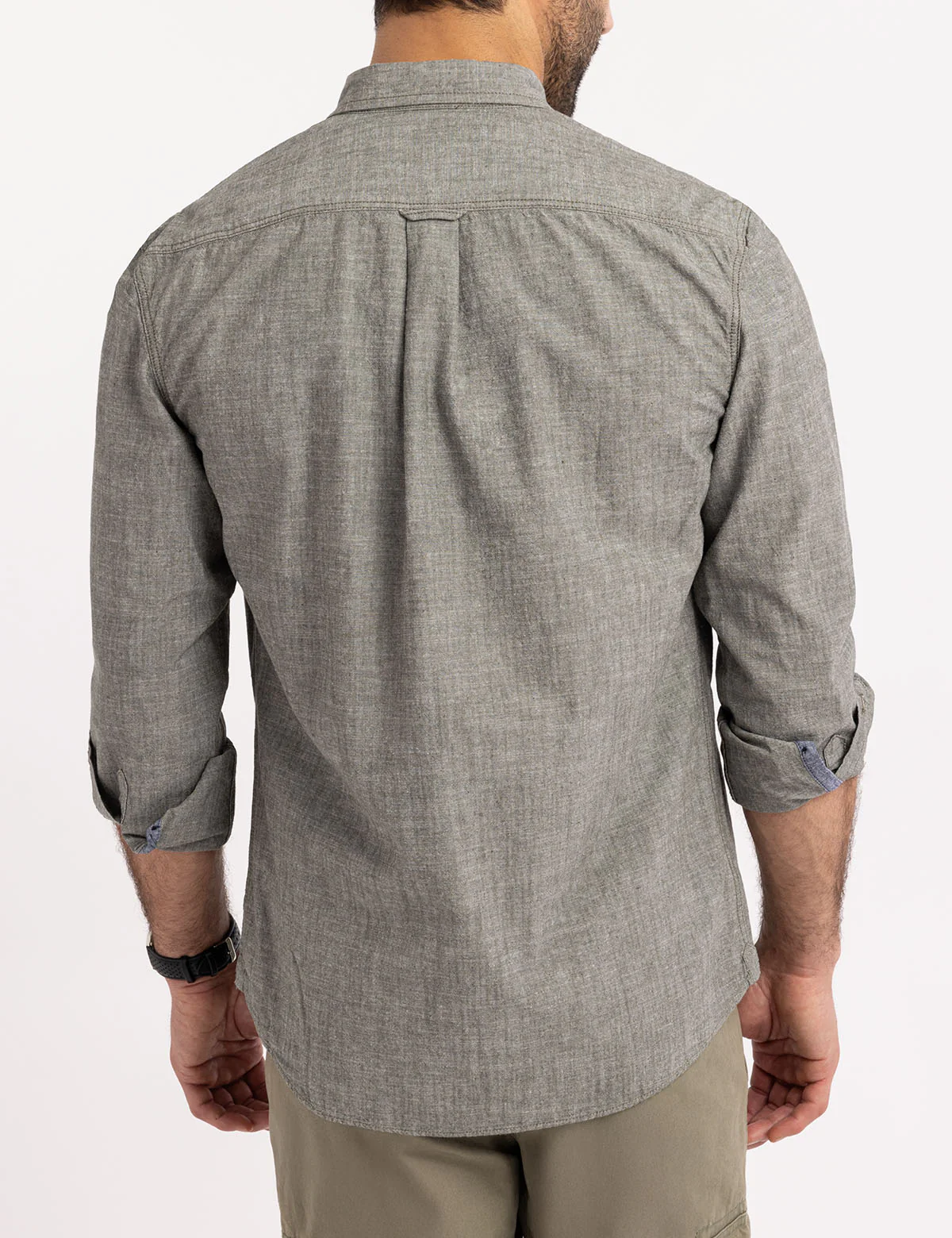 COTTON CANVAS LONG SLEEVE SHIRT - Image 5