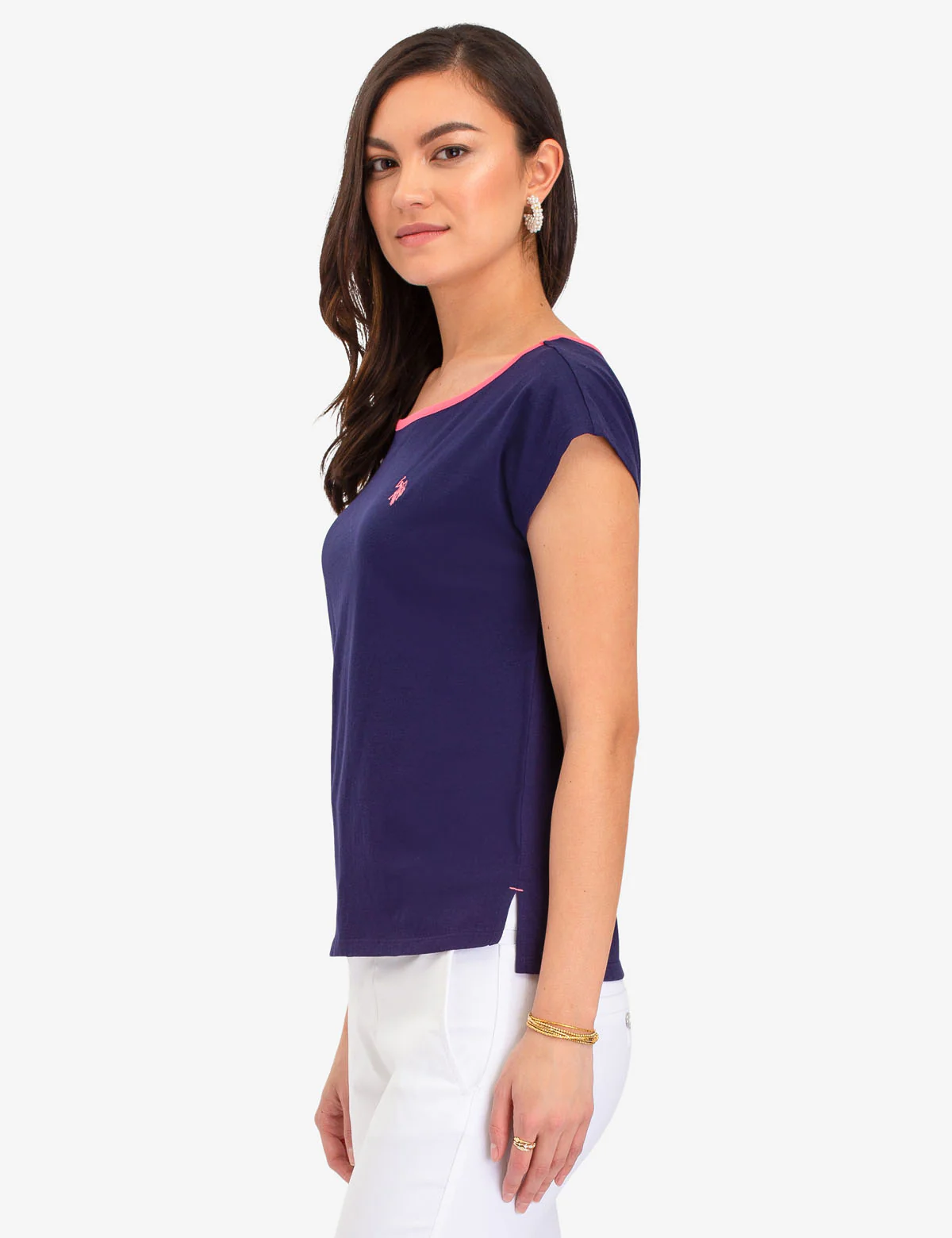 COTTON JERSEY TOP WITH PIPING - Image 3