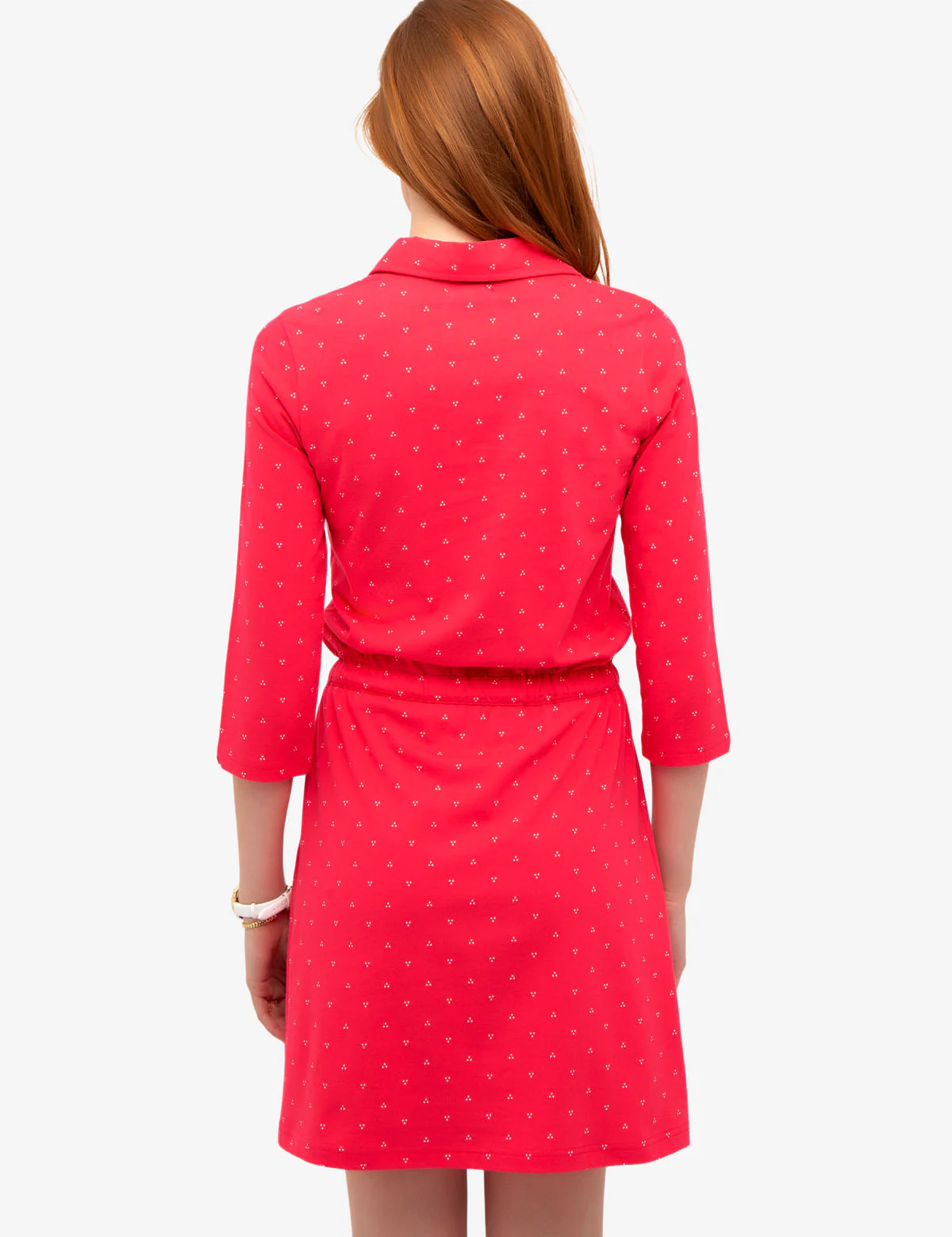 COTTON JERSEY TRI-DOT DRESS - Image 4