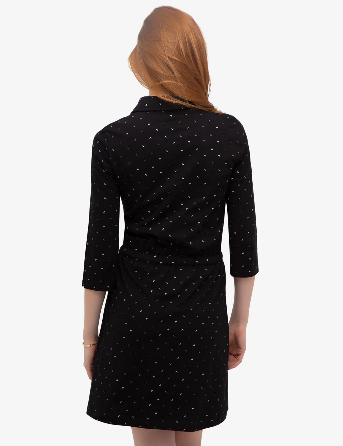 COTTON JERSEY TRI-DOT DRESS - Image 7