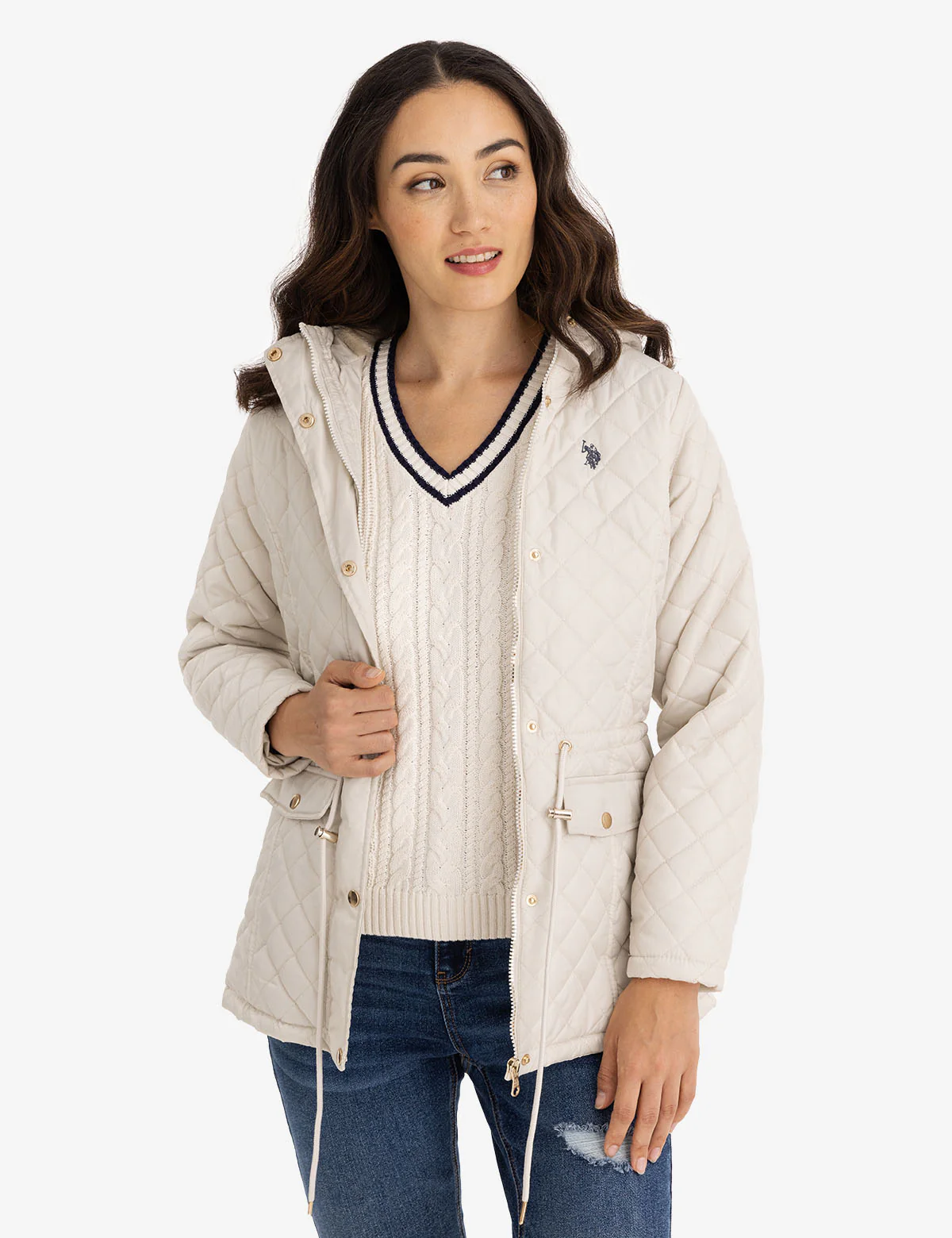 COZY QUILTED HOODED COAT - Image 3