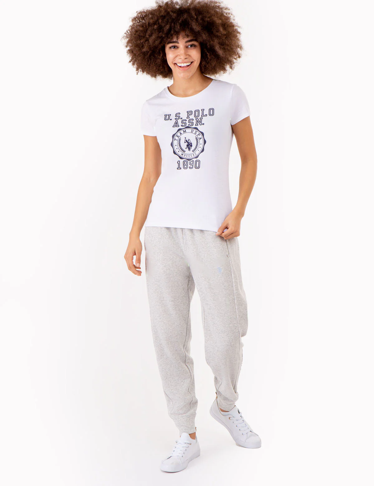 CREST PRINT SCOOP NECK T-SHIRT - Image 5