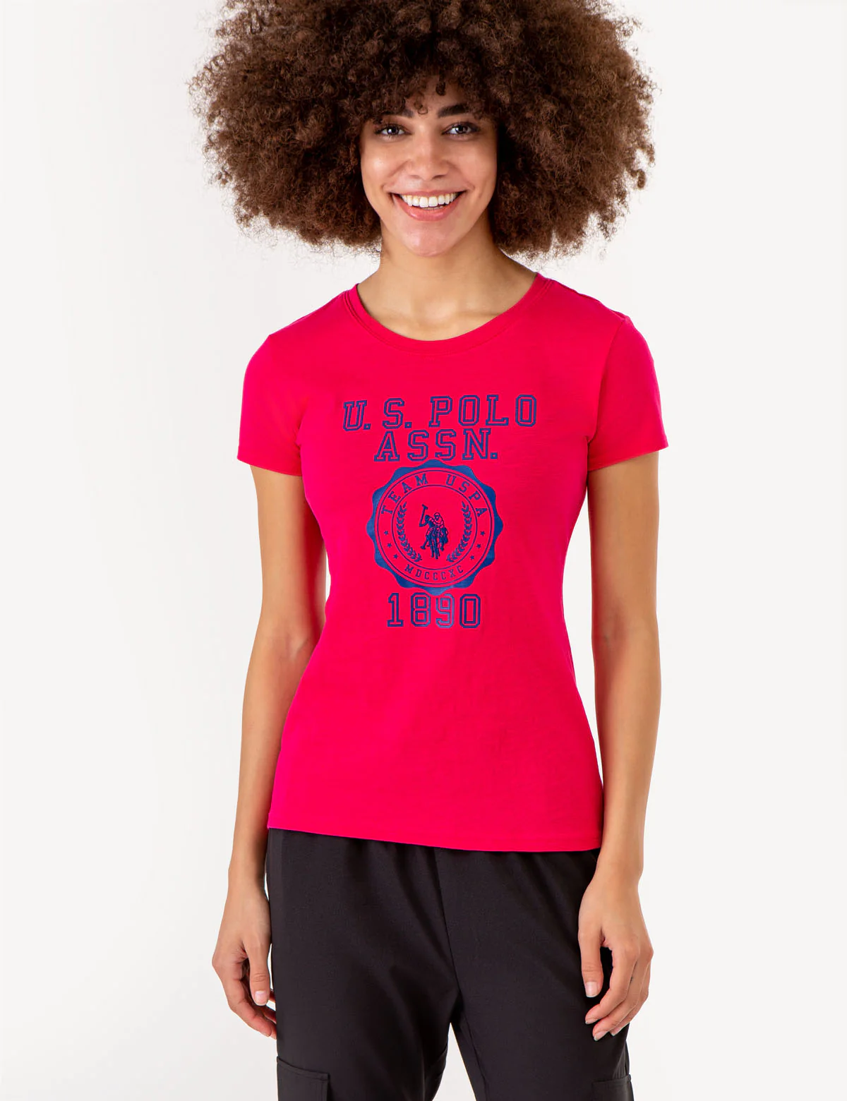 CREST PRINT SCOOP NECK T-SHIRT - Image 7