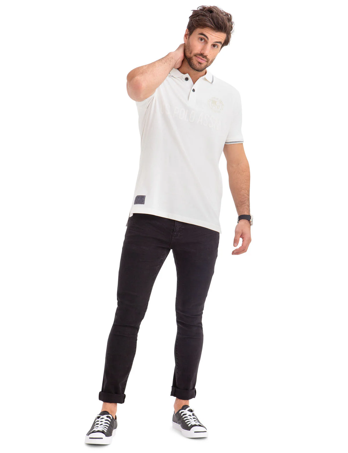 Metallic Print Polo Shirt - Image 2