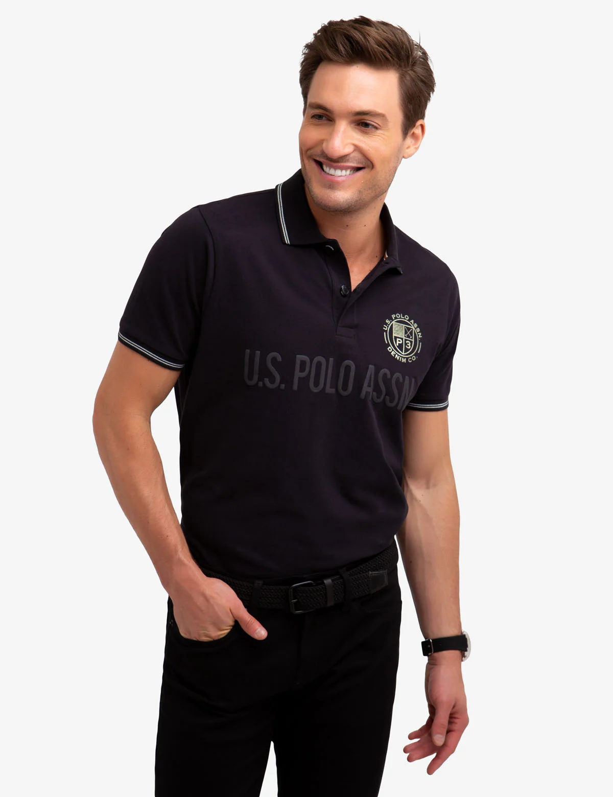 Metallic Print Polo Shirt - Image 7