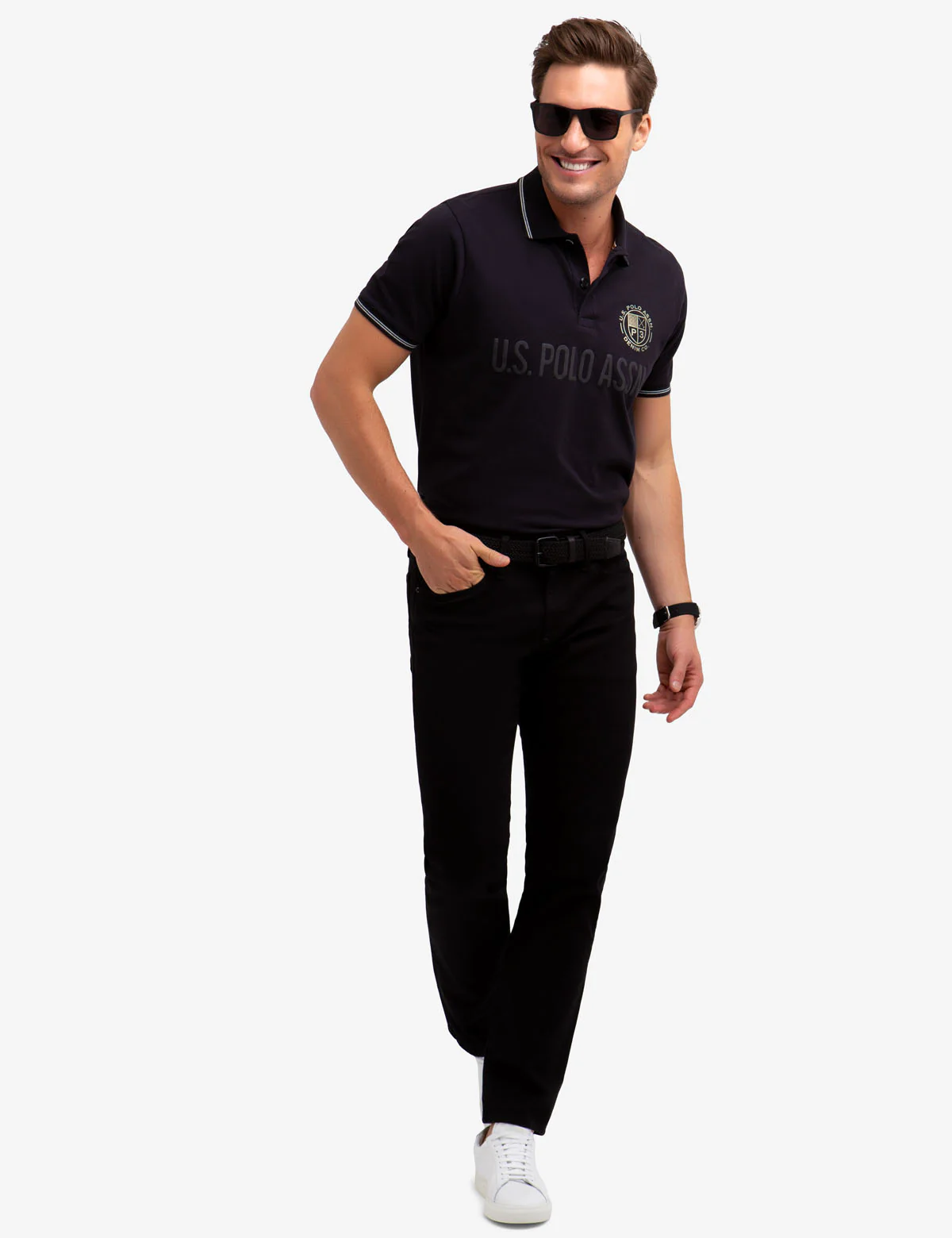 Metallic Print Polo Shirt - Image 8
