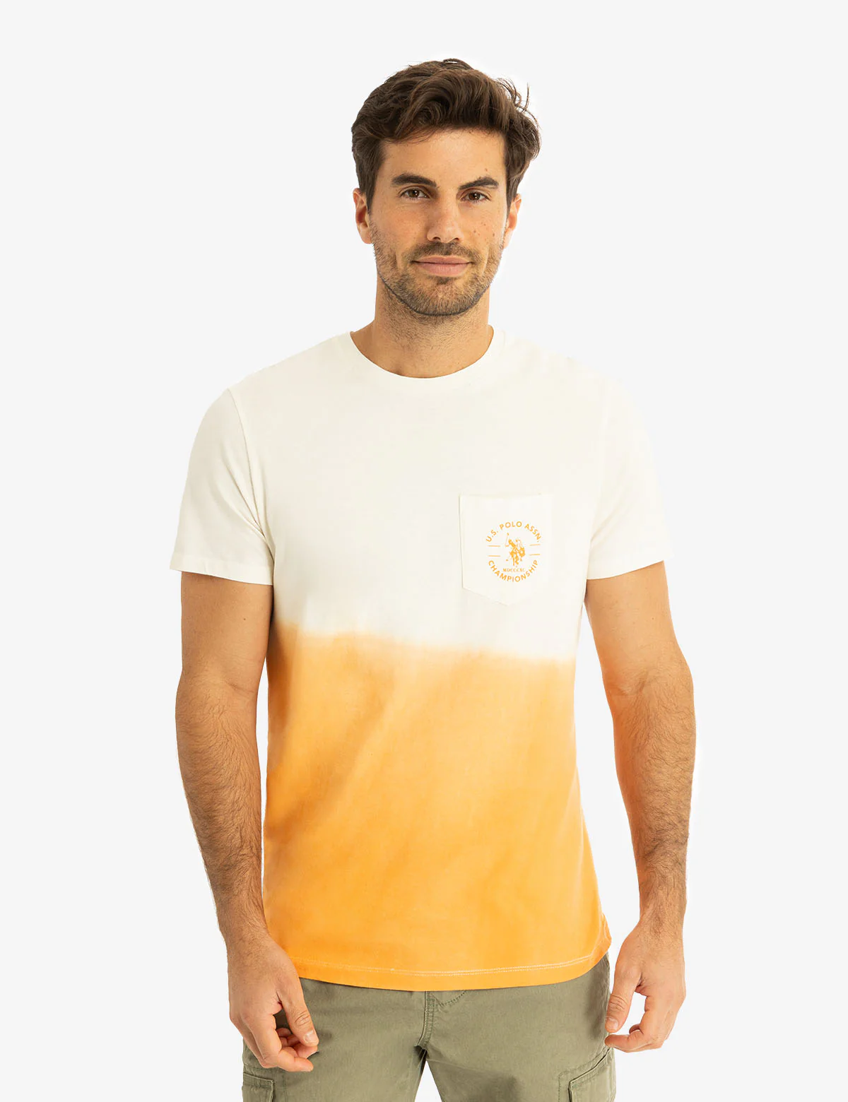 CREW NECK DIP DYE T-SHIRT WITH POCKET - Image 10