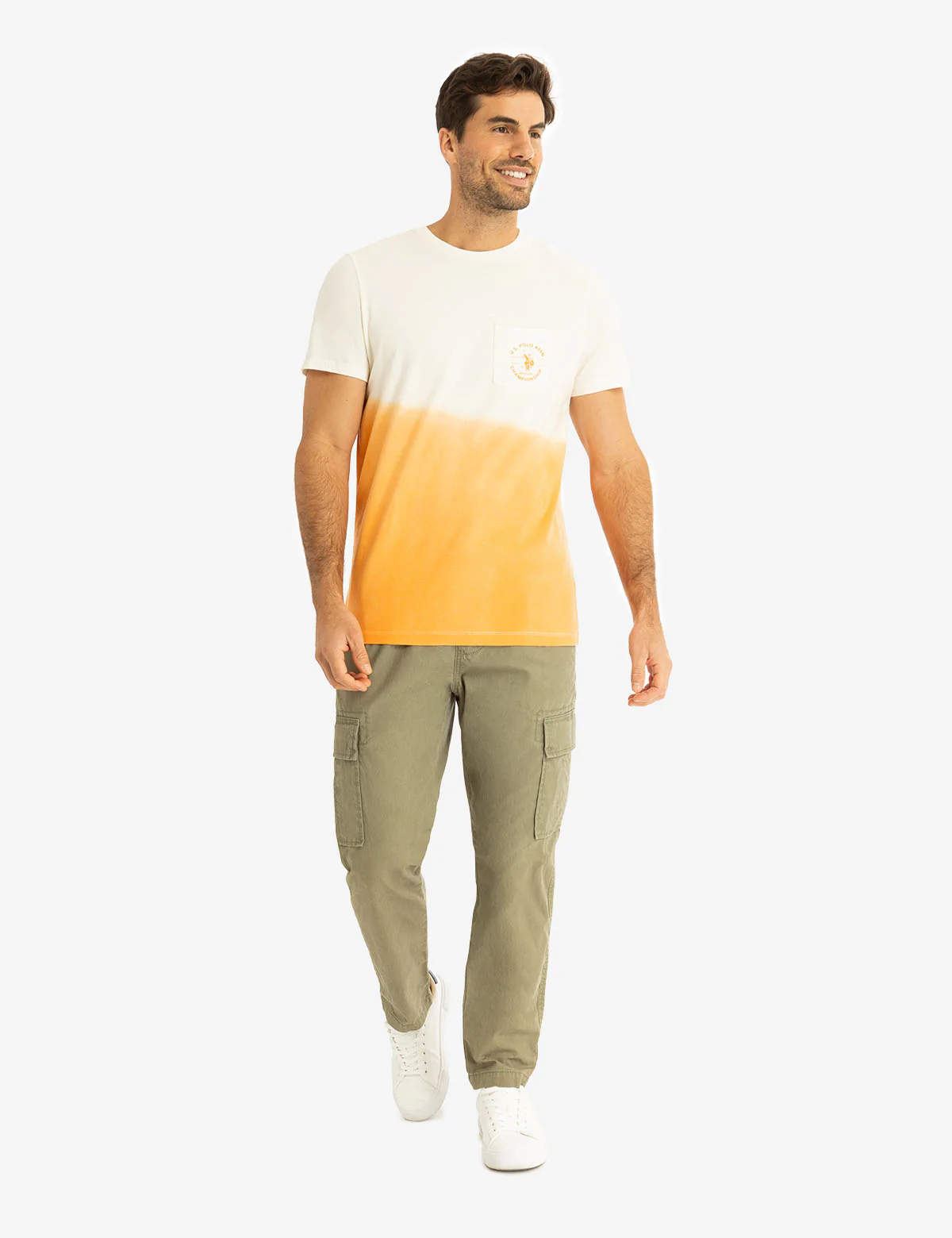 CREW NECK DIP DYE T-SHIRT WITH POCKET - Image 11