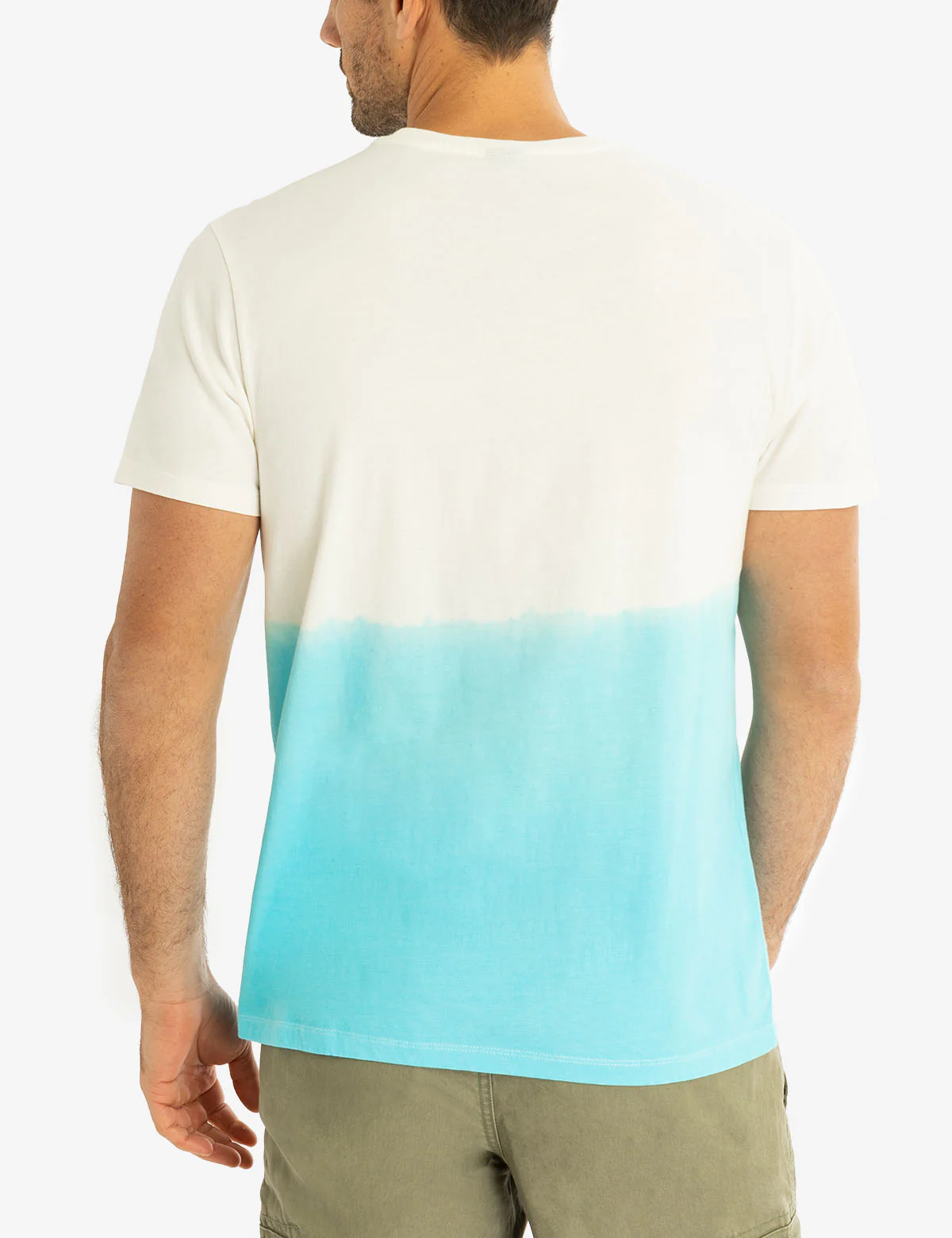 CREW NECK DIP DYE T-SHIRT WITH POCKET - Image 6