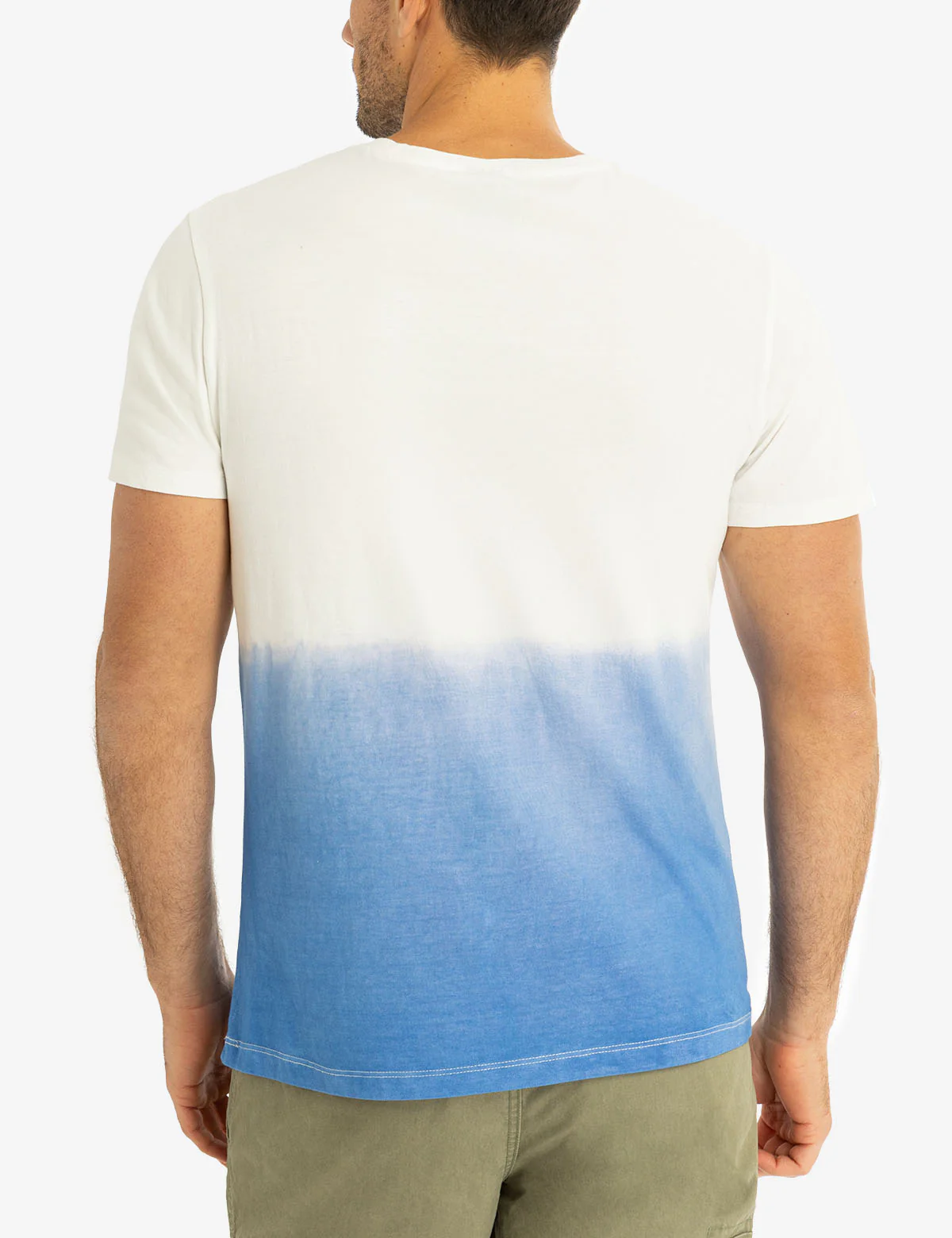CREW NECK DIP DYE T-SHIRT WITH POCKET - Image 9