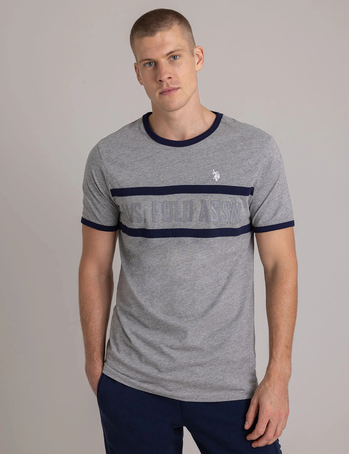 CREW NECK RINGER LOGO T-SHIRT - Image 13