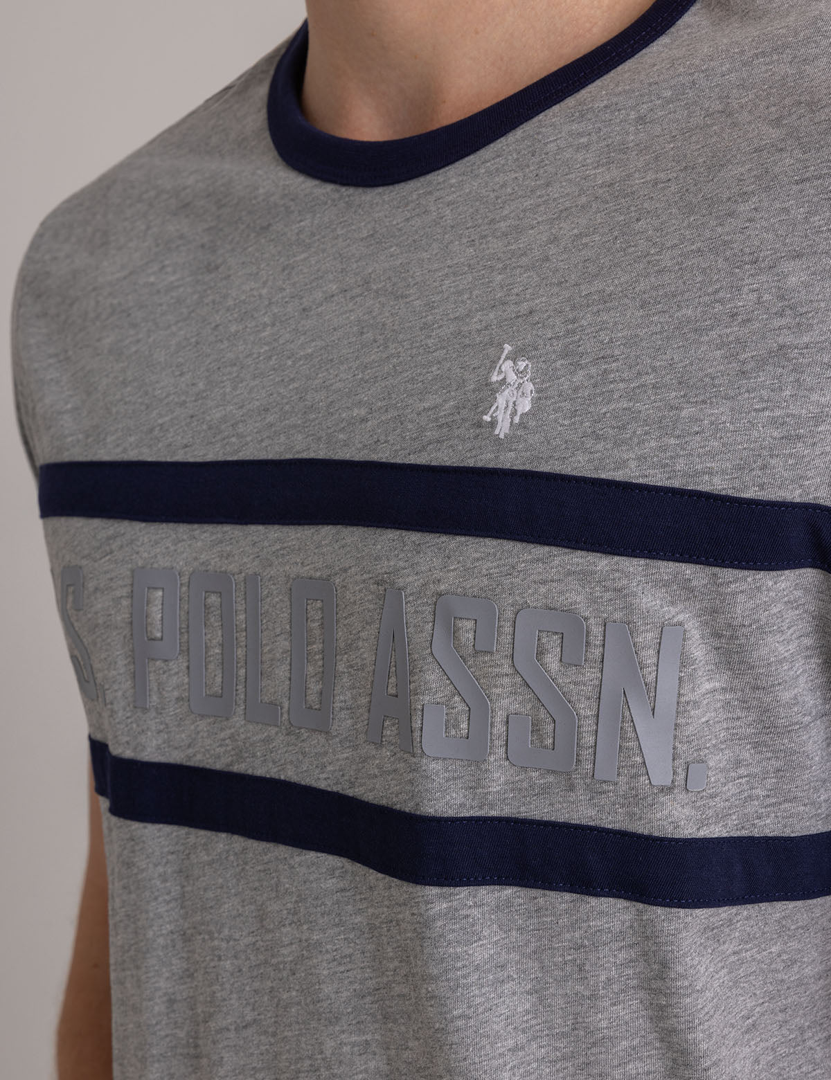 CREW NECK RINGER LOGO T-SHIRT - Image 14