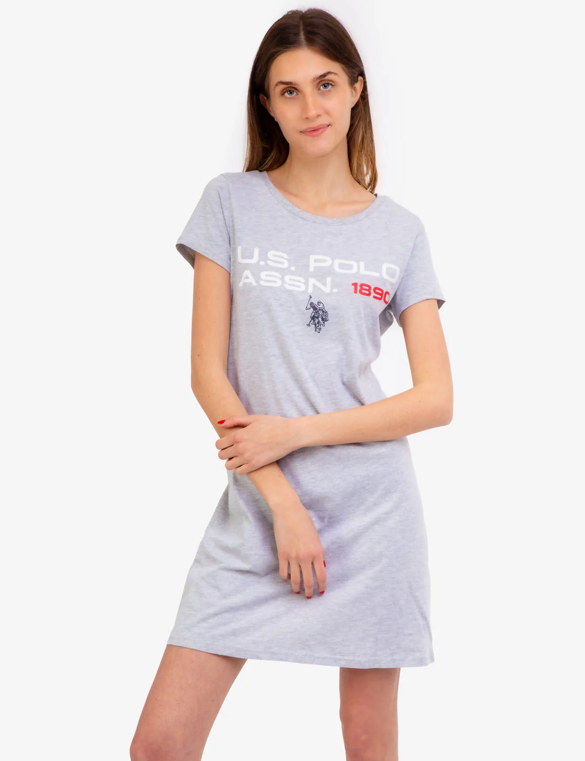 CREW NECK U.S. POLO ASSN. GRAPHIC DRESS