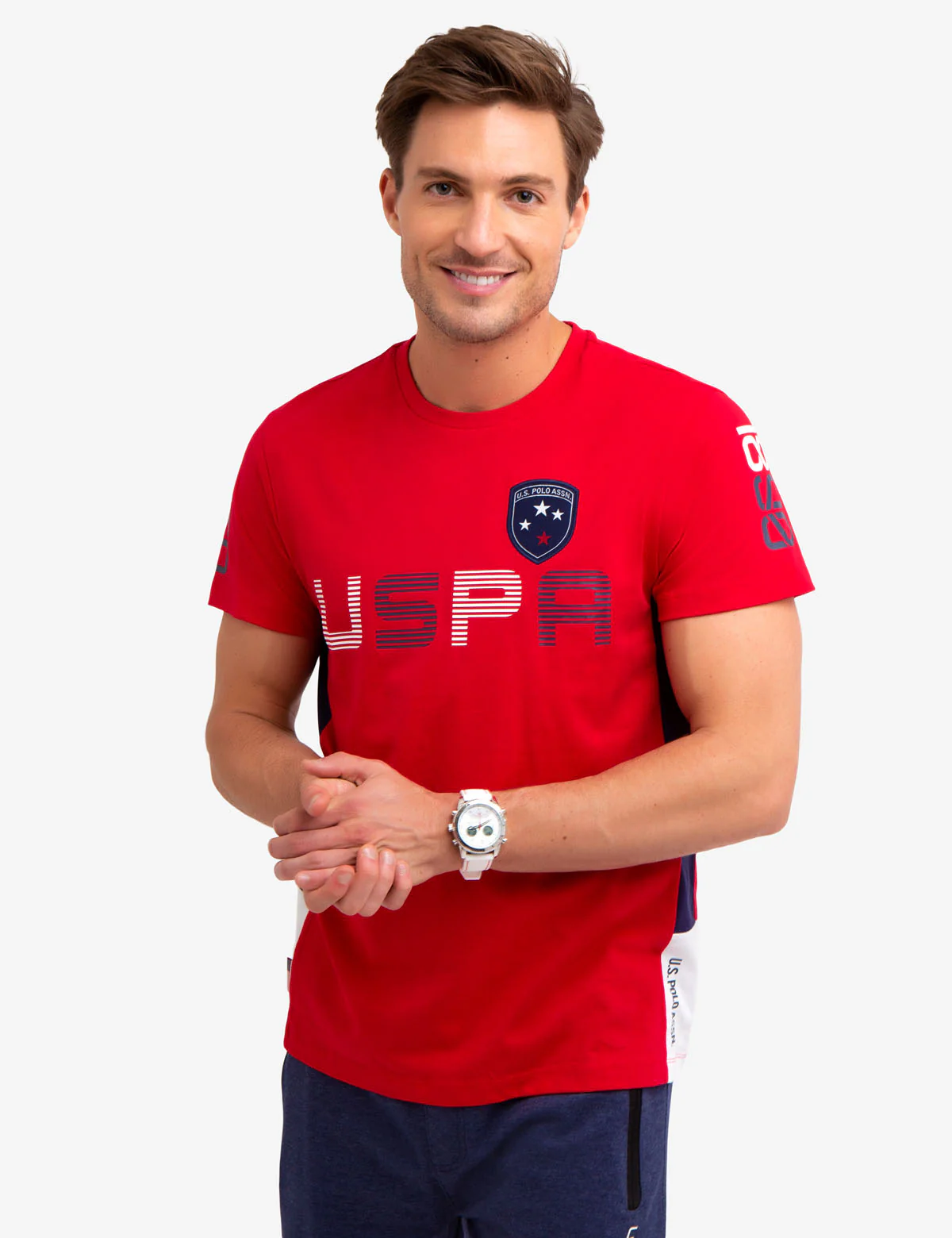 CREW NECK U.S. POLO ASSN. PATCH T-SHIRT - Image 4