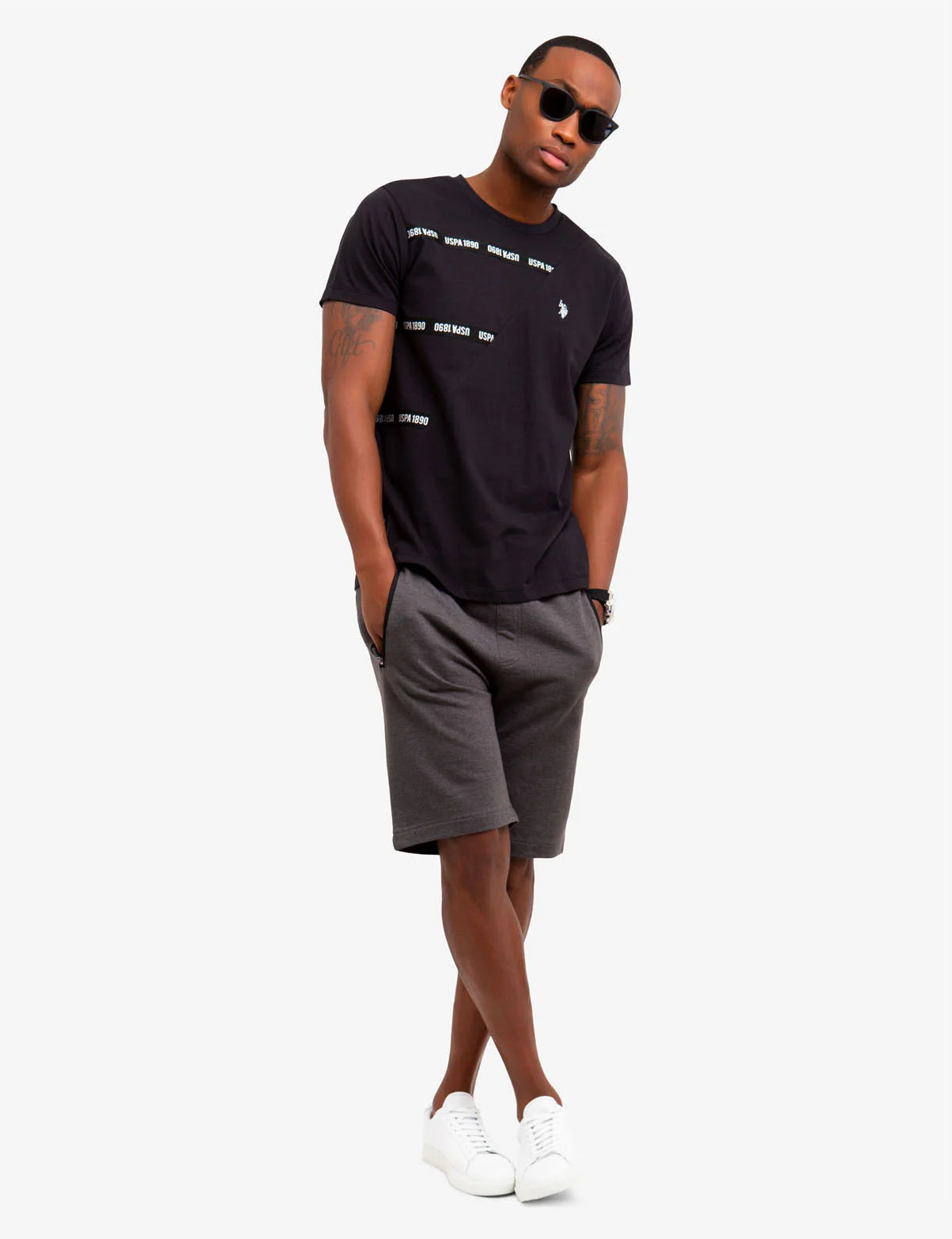 CREW NECK TAPE STRIPED T-SHIRT - Image 8