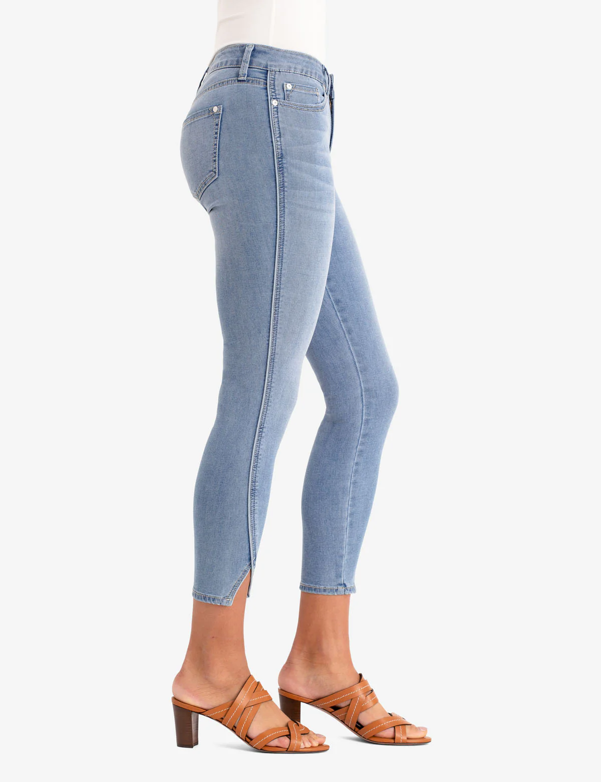 REPREVE® MID RISE CROP JEGGING WITH PIPING - Image 5