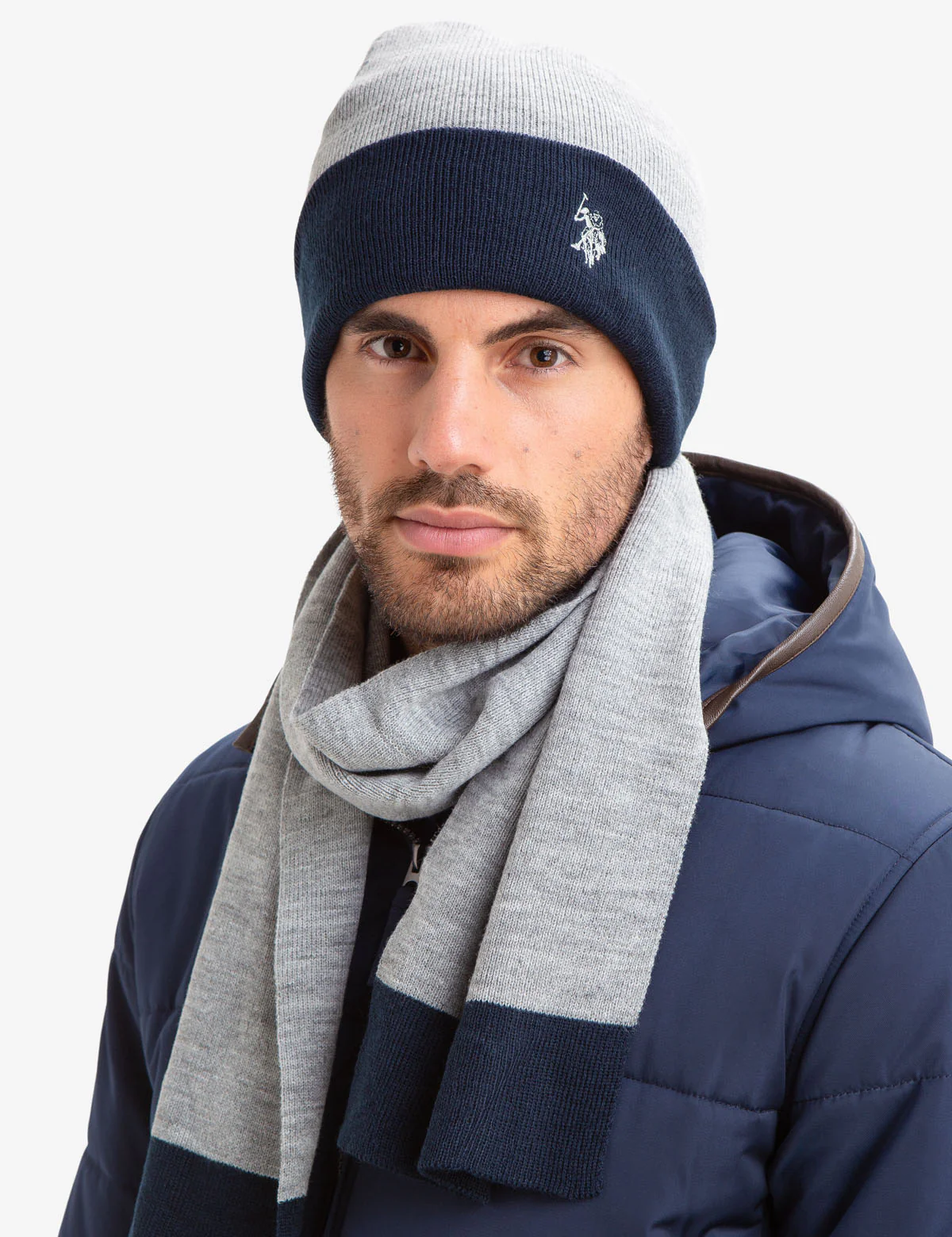 CUFF KNIT REVERSIBLE BEANIE AND SCARF SET - Image 3