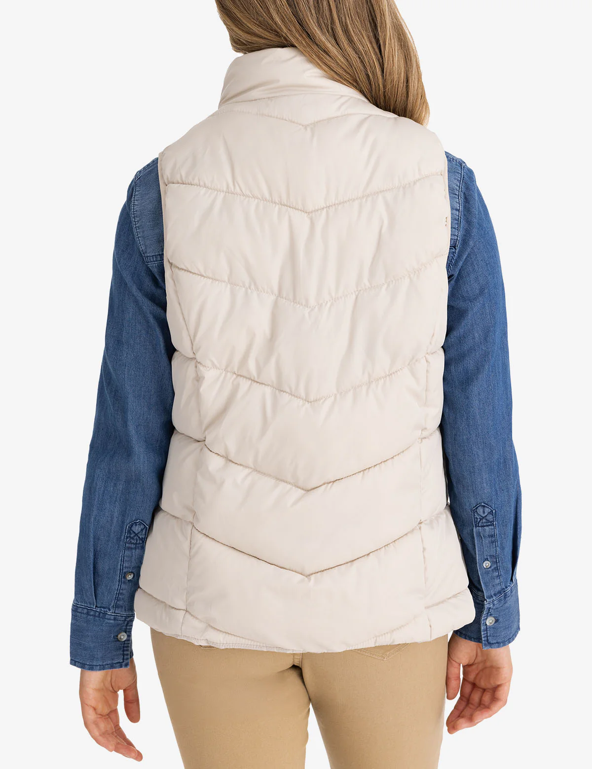 CHEVRON STITCH PUFFER VEST - Image 7