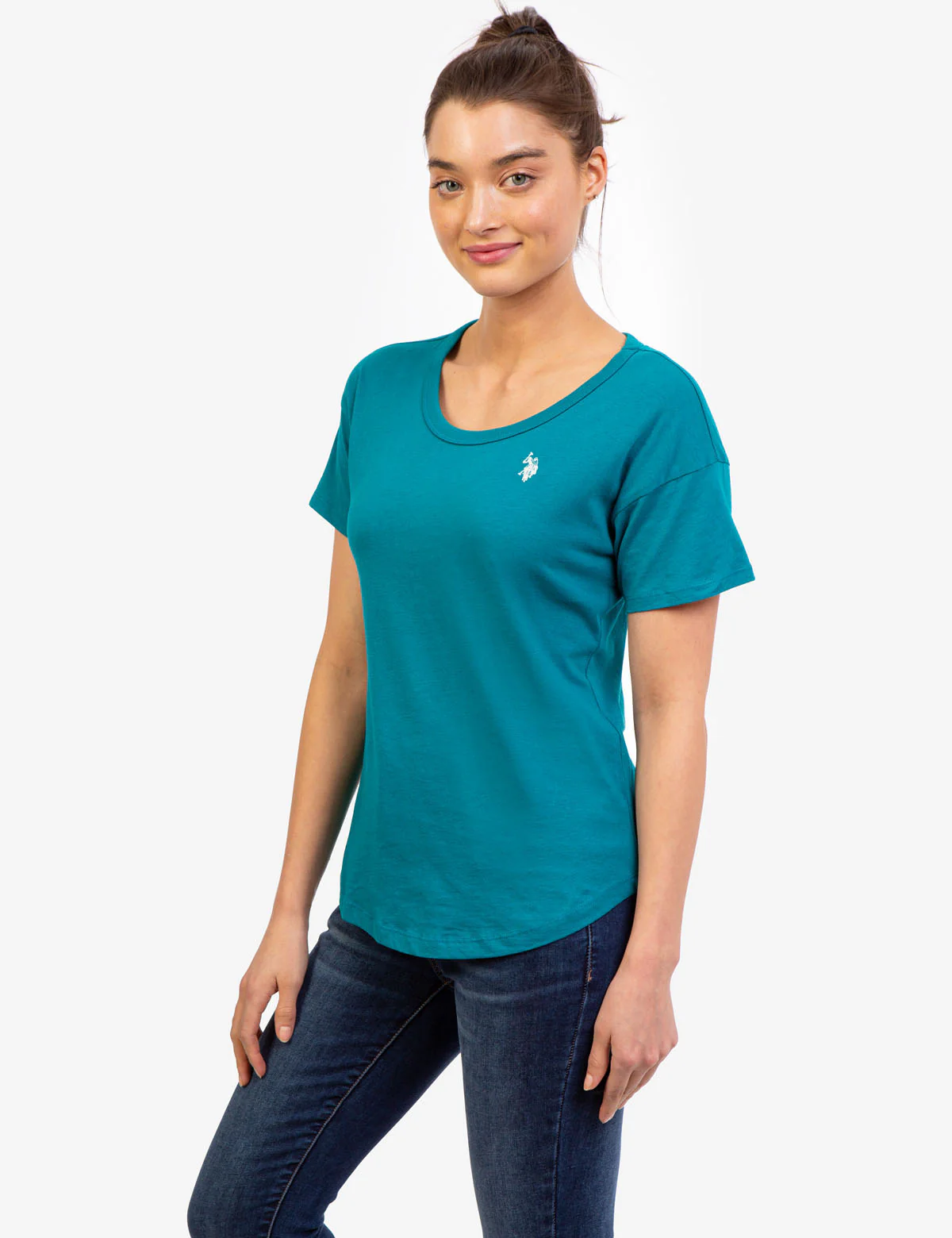 CURVED HEM CREW NECK T-SHIRT - Image 4