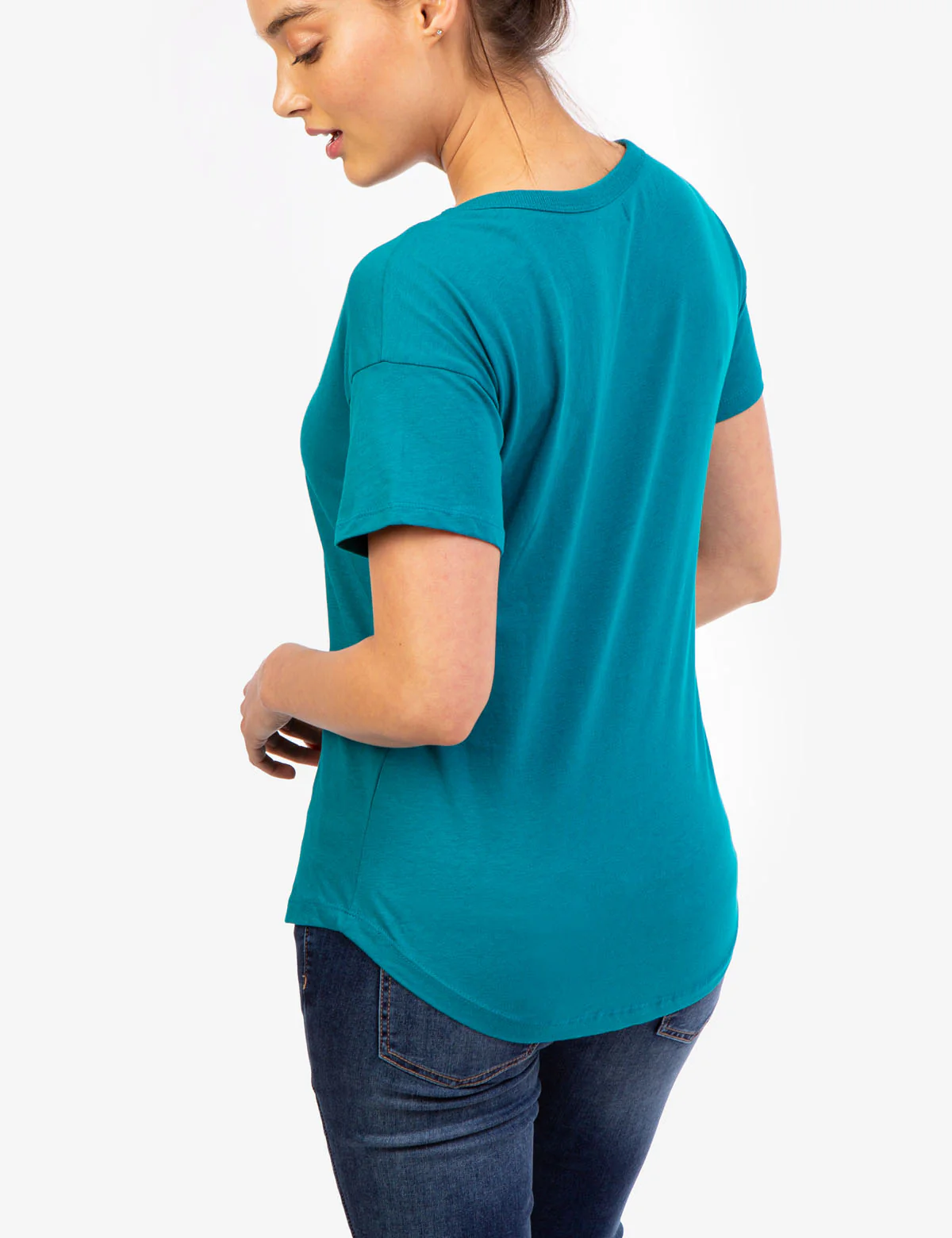 CURVED HEM CREW NECK T-SHIRT - Image 5