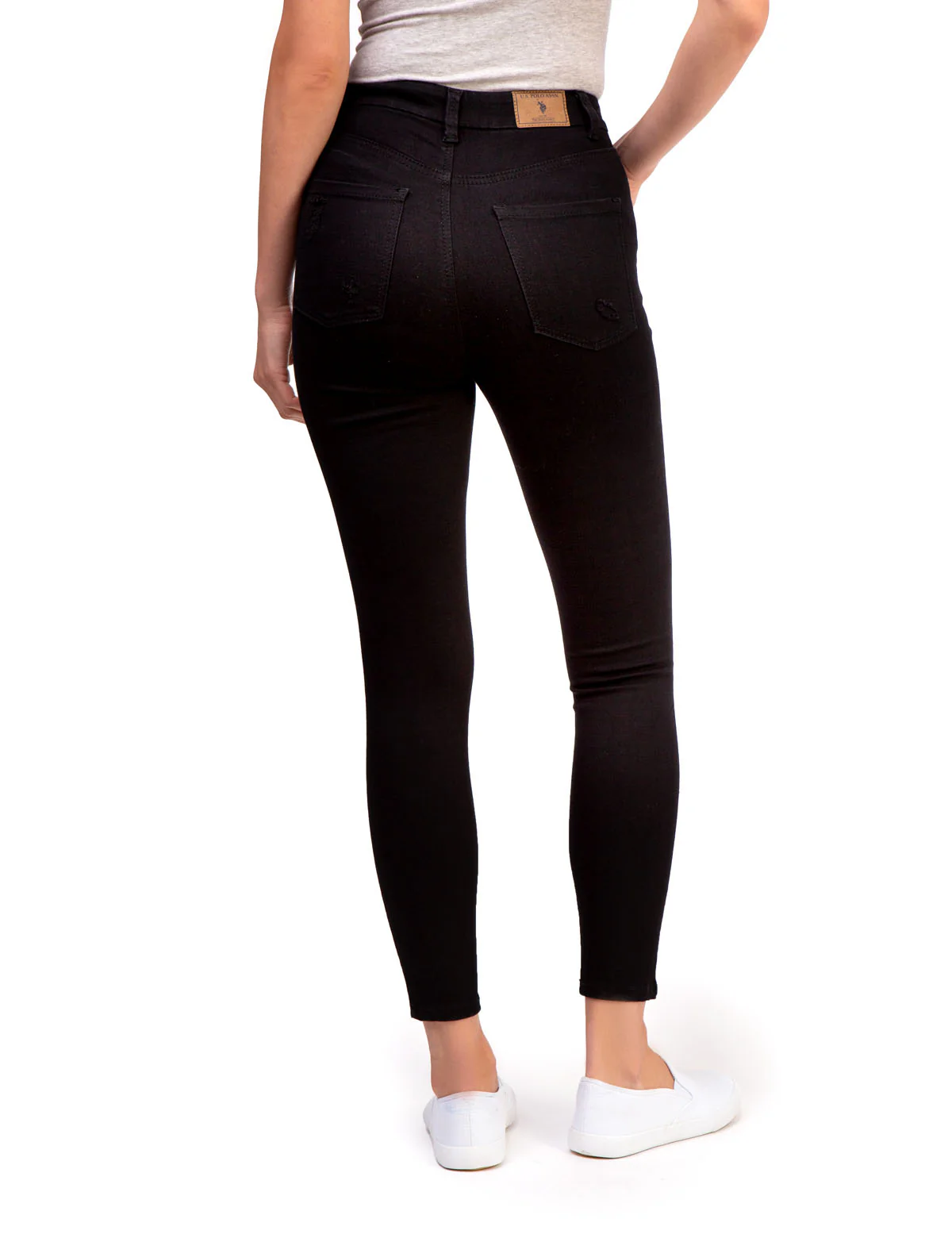 CURVY ULTRA HIGH RISE DESTRUCTED SKINNY JEANS - Image 4