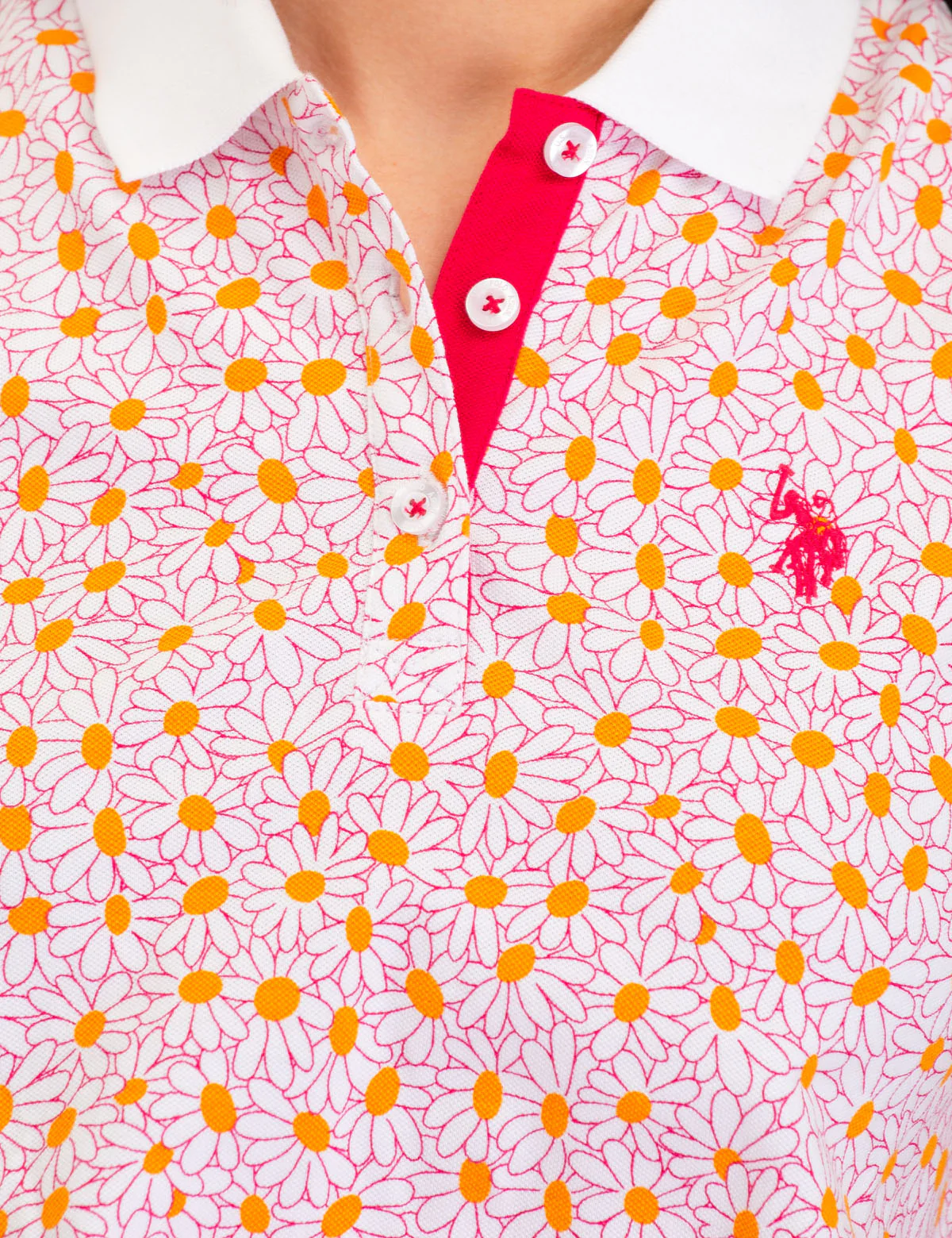 DAISY PRINT TIE FRONT POLO SHIRT - Image 5