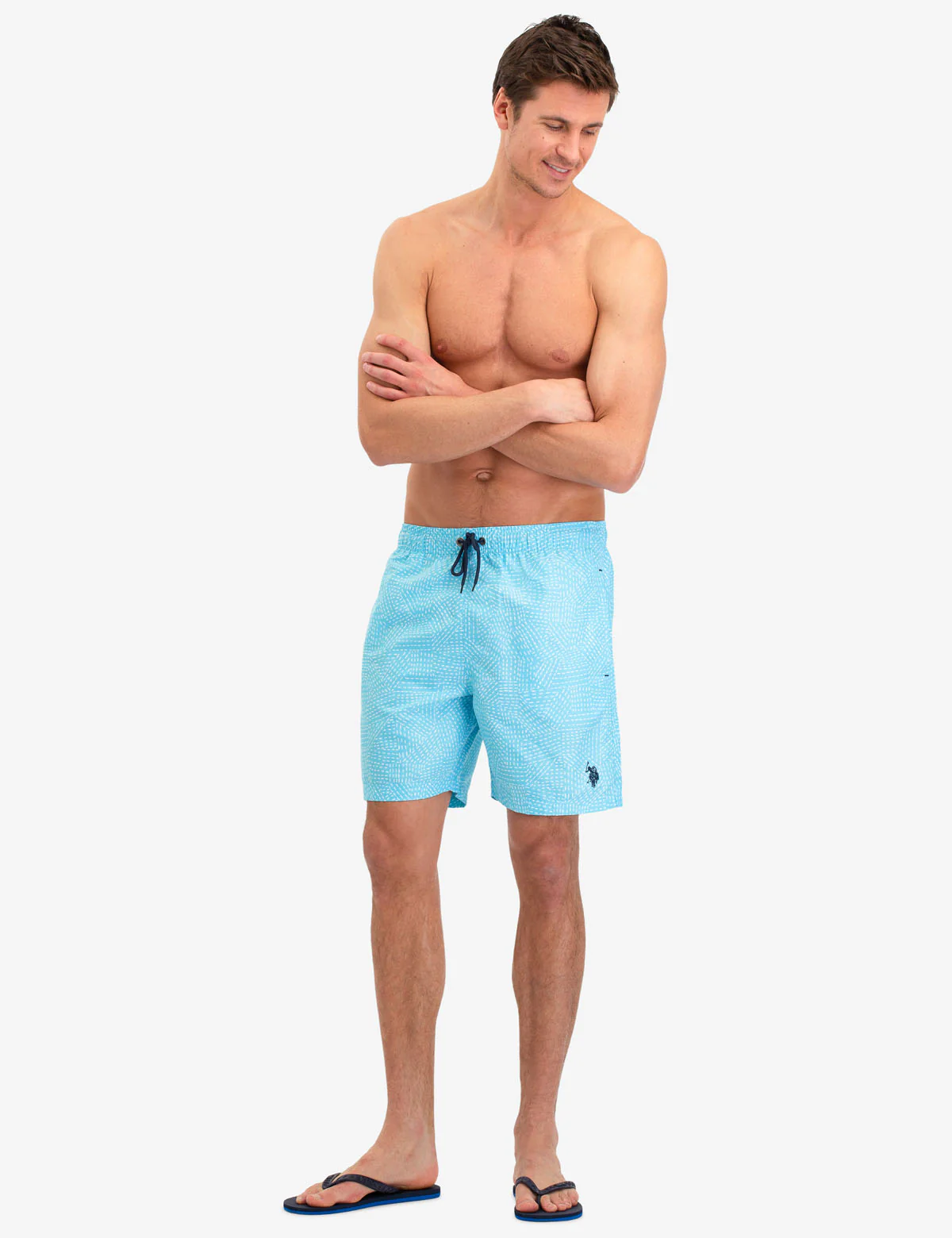 DASH PATTERN SWIM TRUNKS - Image 2